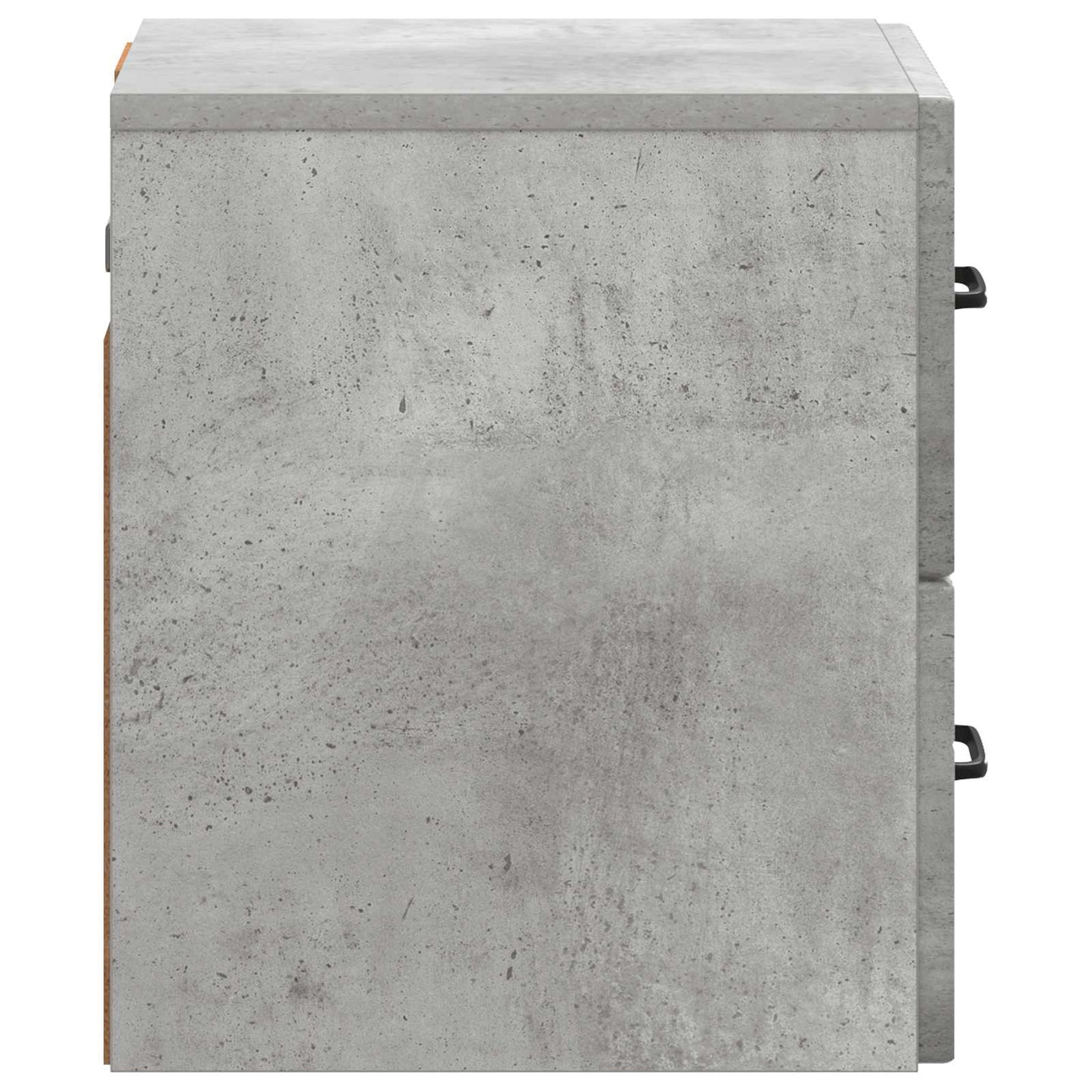 Wall-Mounted Bedside Cabinet with Drawer 2 pcs Concrete Grey