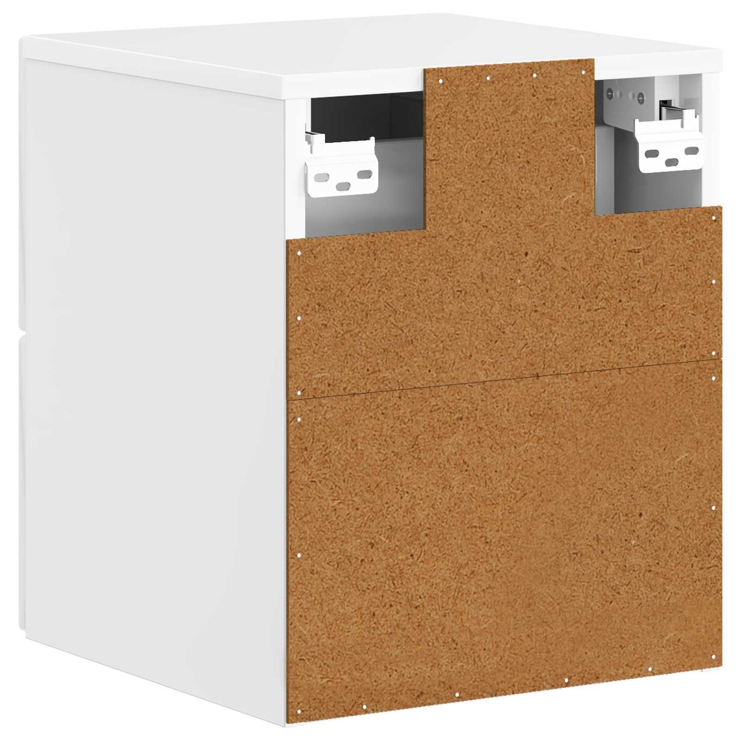 Wall-Mounted Bedside Cabinet High Gloss White 34.5 x 33 x 40 cm