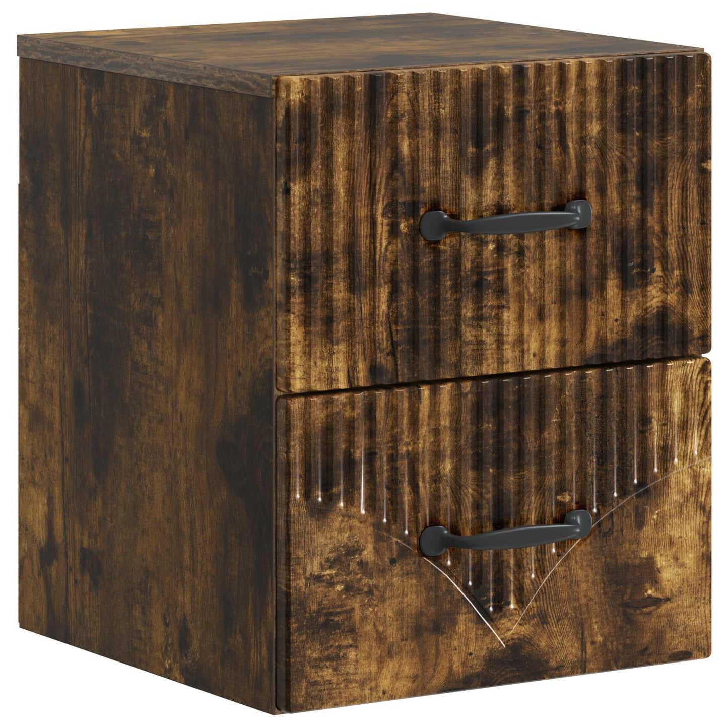 Wall-Mounted Bedside Cabinet Smoked Oak 34.5 x 33 x 40 cm