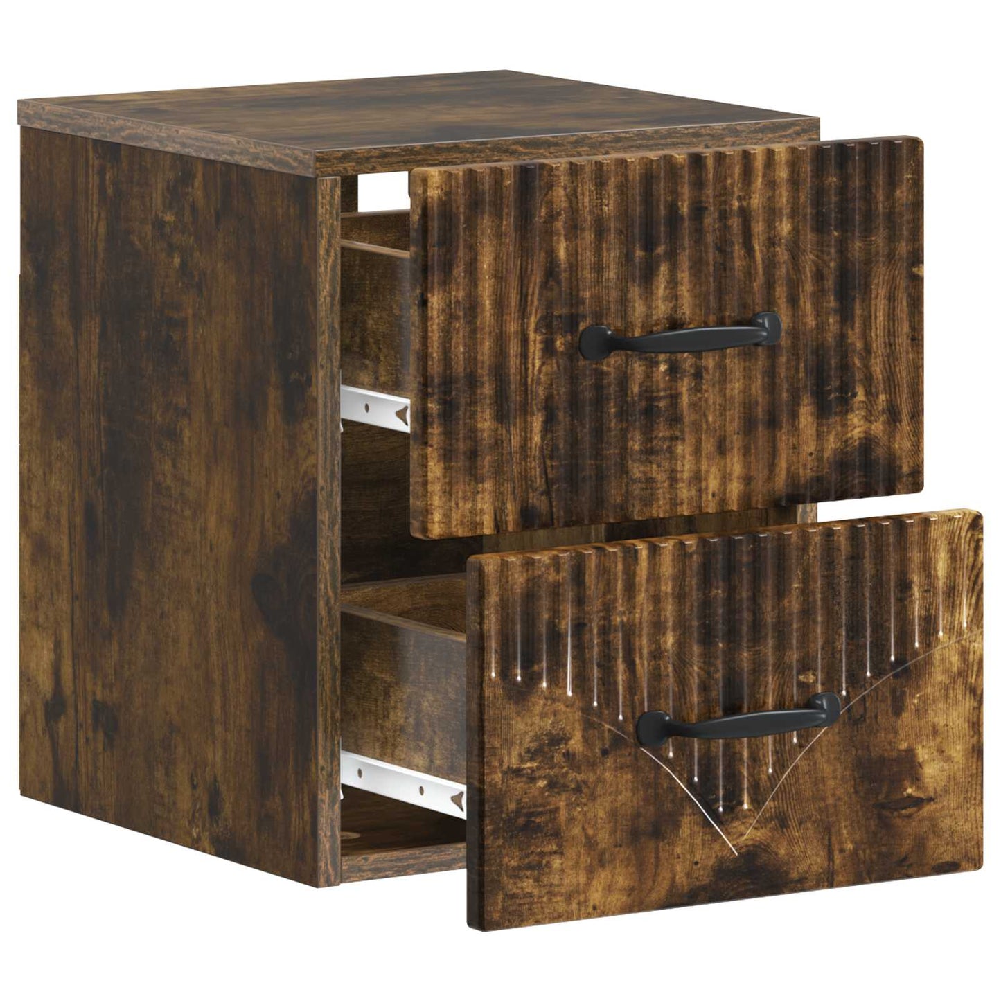 Wall-Mounted Bedside Cabinet Smoked Oak 34.5 x 33 x 40 cm