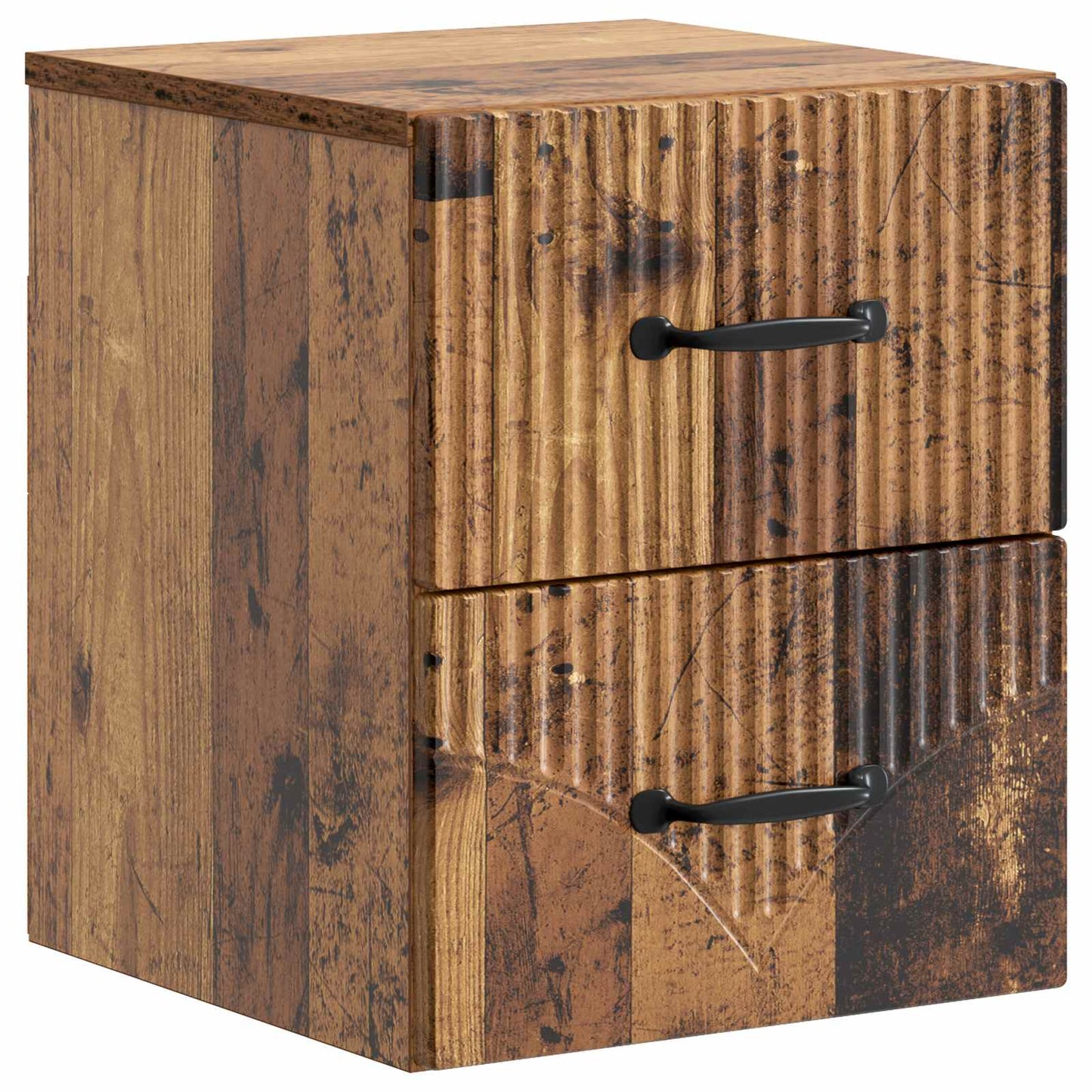 Wall-Mounted Bedside Cabinet Old Wood 34.5 x 33 x 40 cm