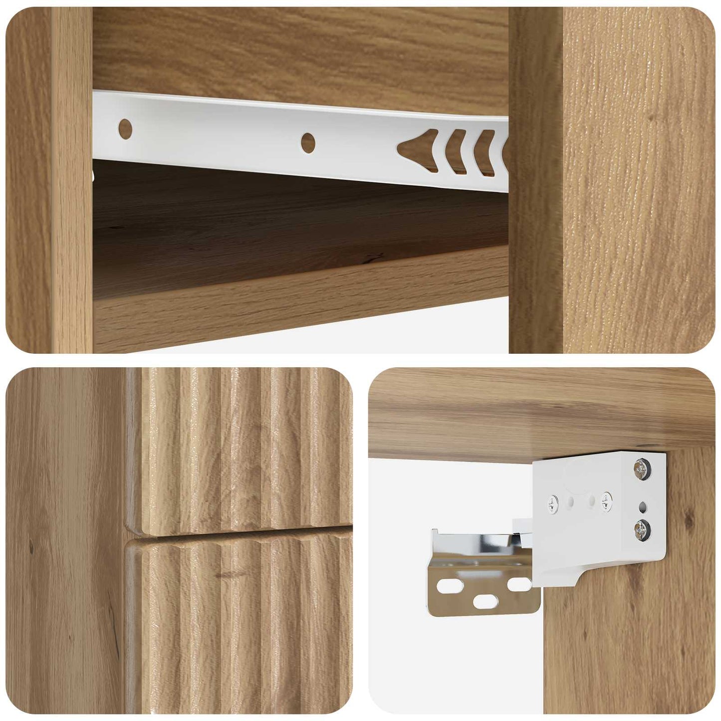 Wall-Mounted Bedside Cabinet Artisan Oak 34.5 x 33 x 40 cm