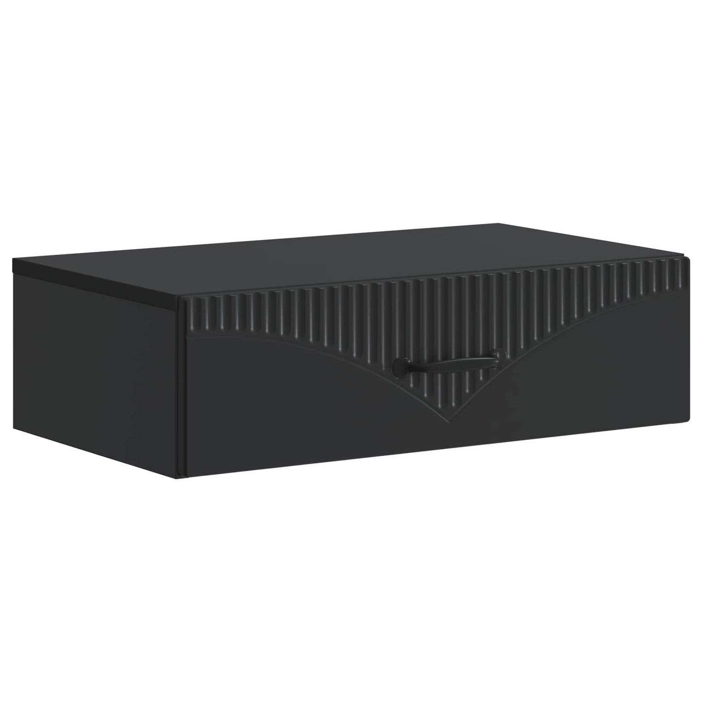 Wall-Mounted Side Table Black 59 x 34.5 x 17 cm Engineered Wood