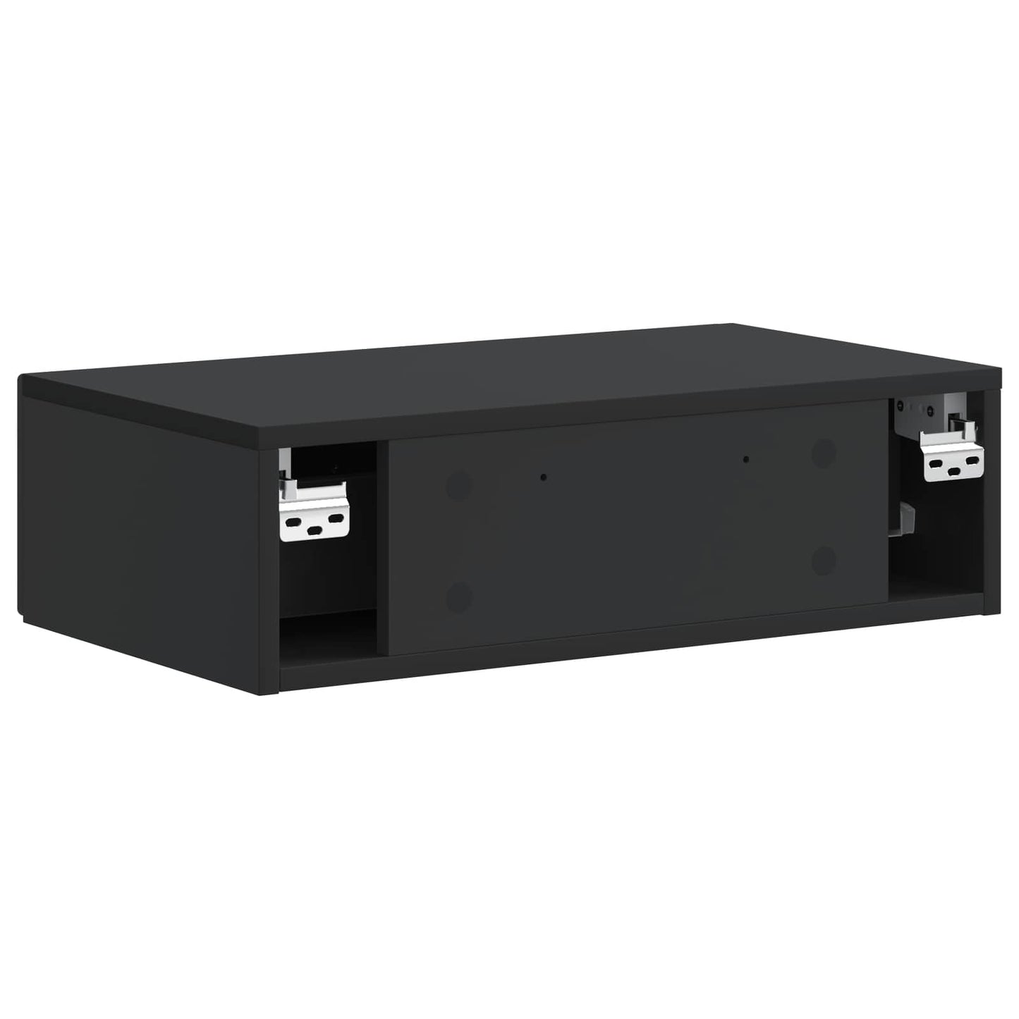 Wall-Mounted Side Table Black 59 x 34.5 x 17 cm Engineered Wood