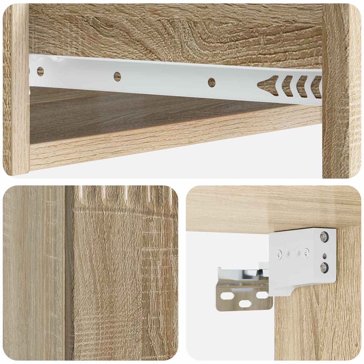 Wall-Mounted Side Table Sonoma Oak 59 x 34.5 x 17 cm