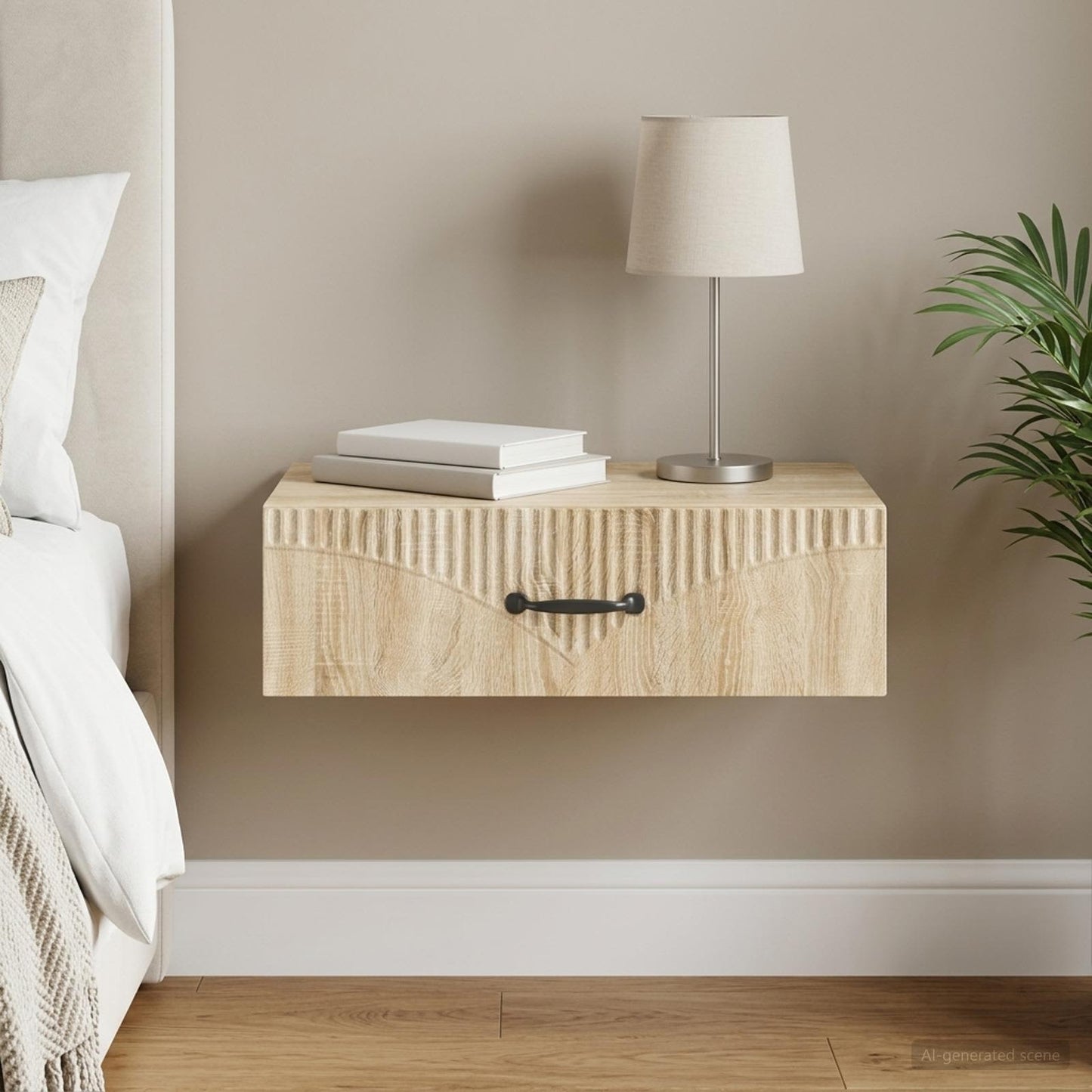 Wall-Mounted Side Table Sonoma Oak 59 x 34.5 x 17 cm