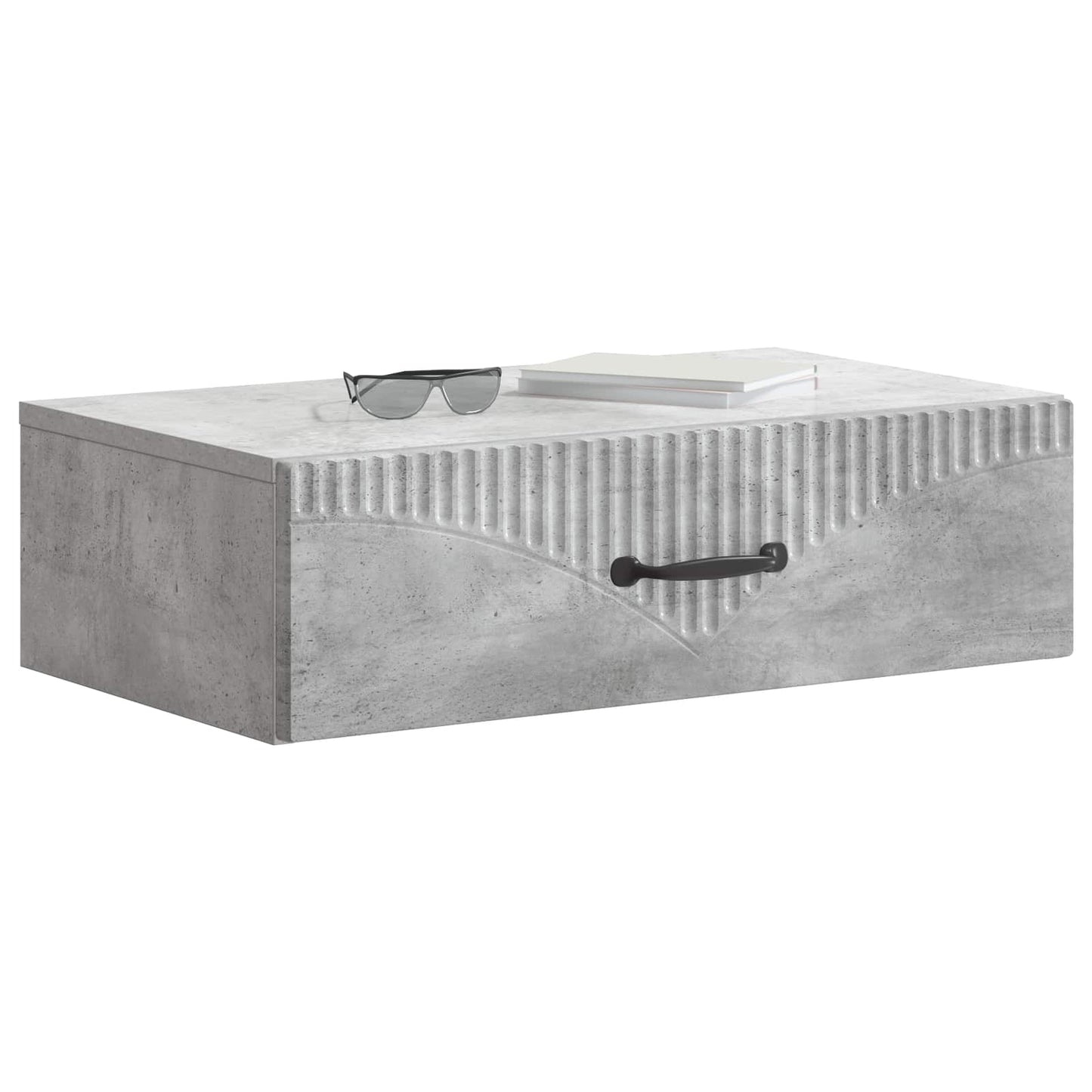 Wall-Mounted Side Table Concrete Grey 59 x 34.5 x 17 cm