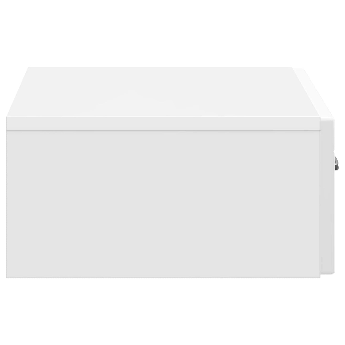 Wall-Mounted Side Table High Gloss White 59 x 34.5 x 17 cm