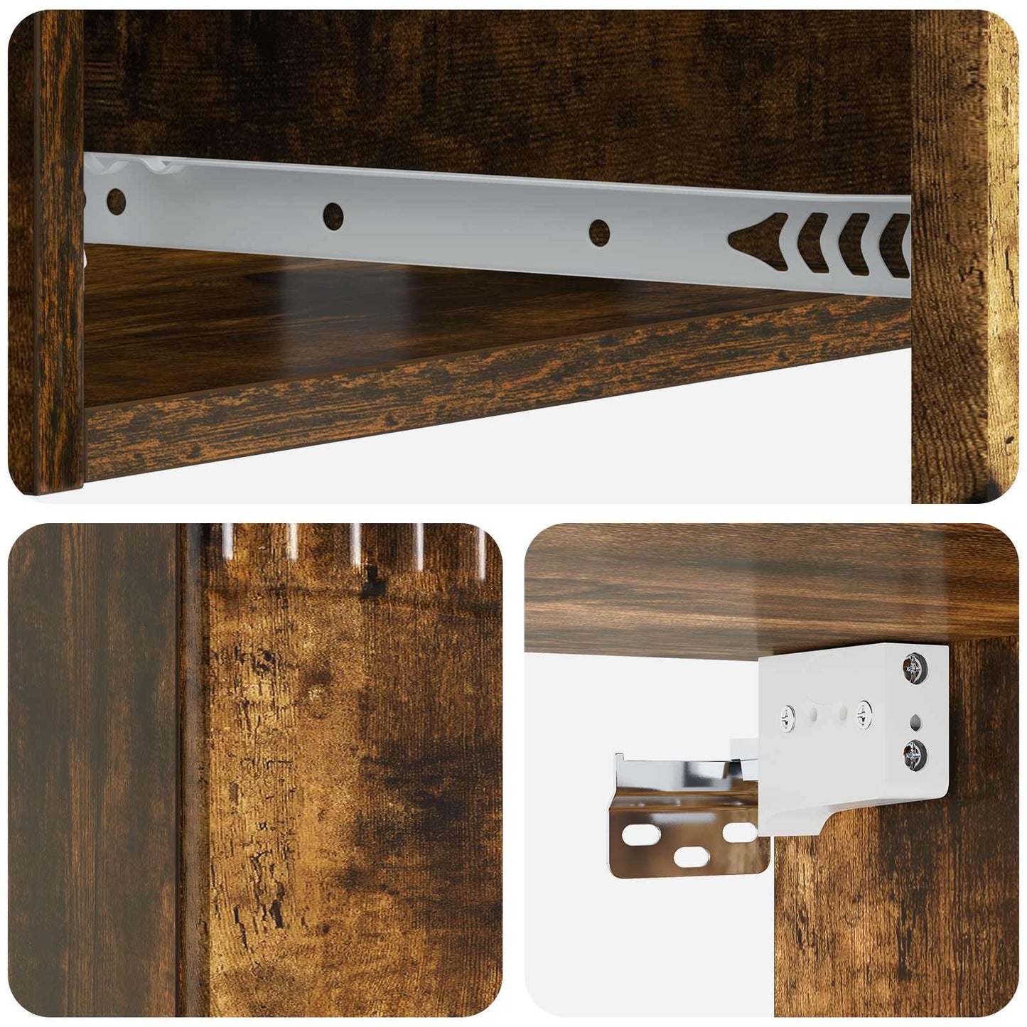 Wall-Mounted Side Table Smoked Oak 59 x 34.5 x 17 cm
