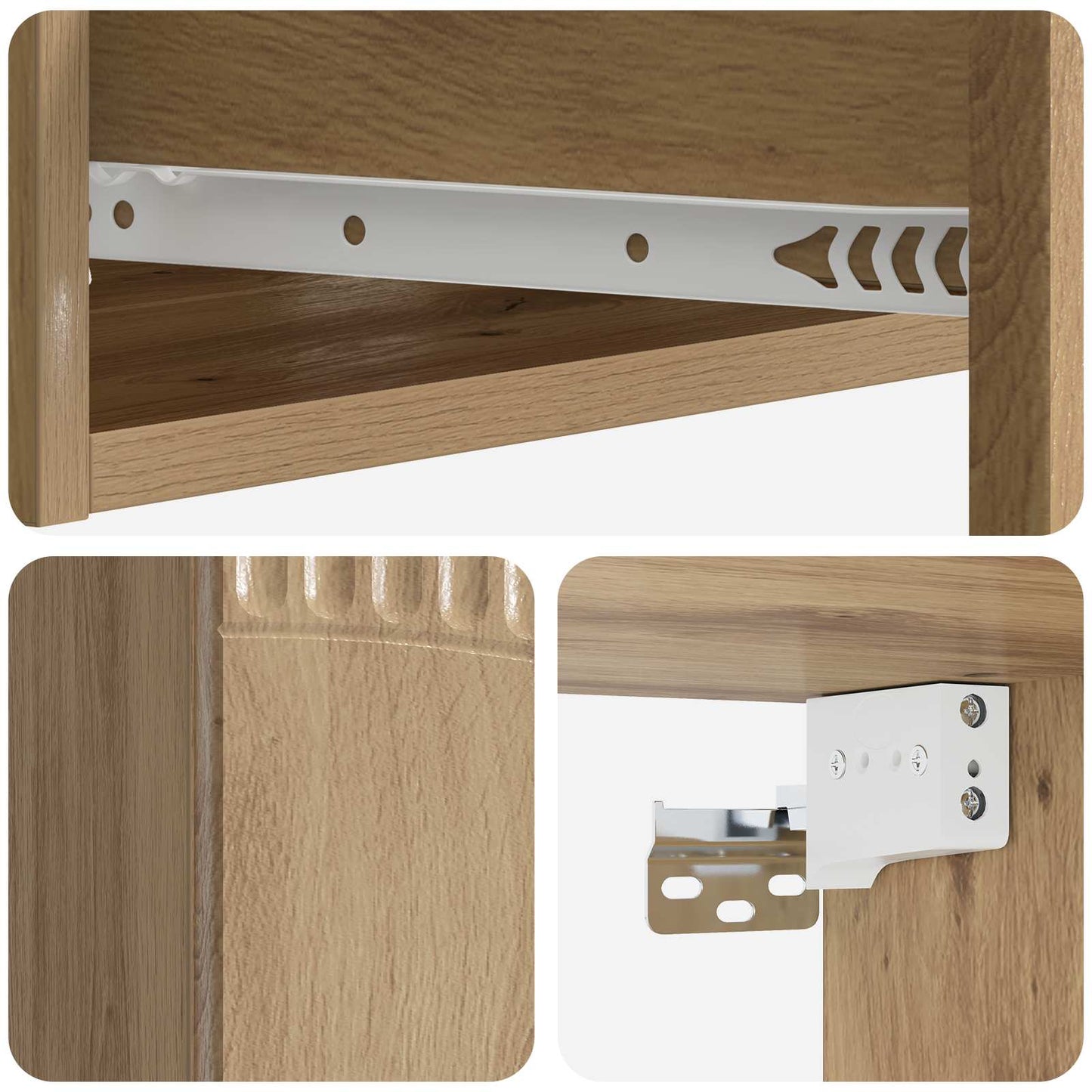 Wall-Mounted Side Table Artisan Oak 59 x 34.5 x 17 cm