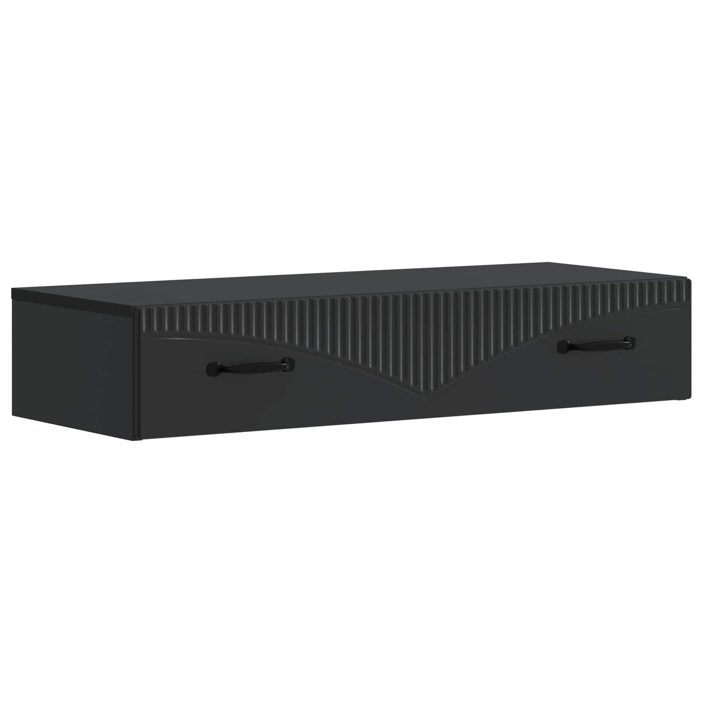 Wall-Mounted Side Table Wall-mounted Black 87.5 x 34.5 x 17 cm