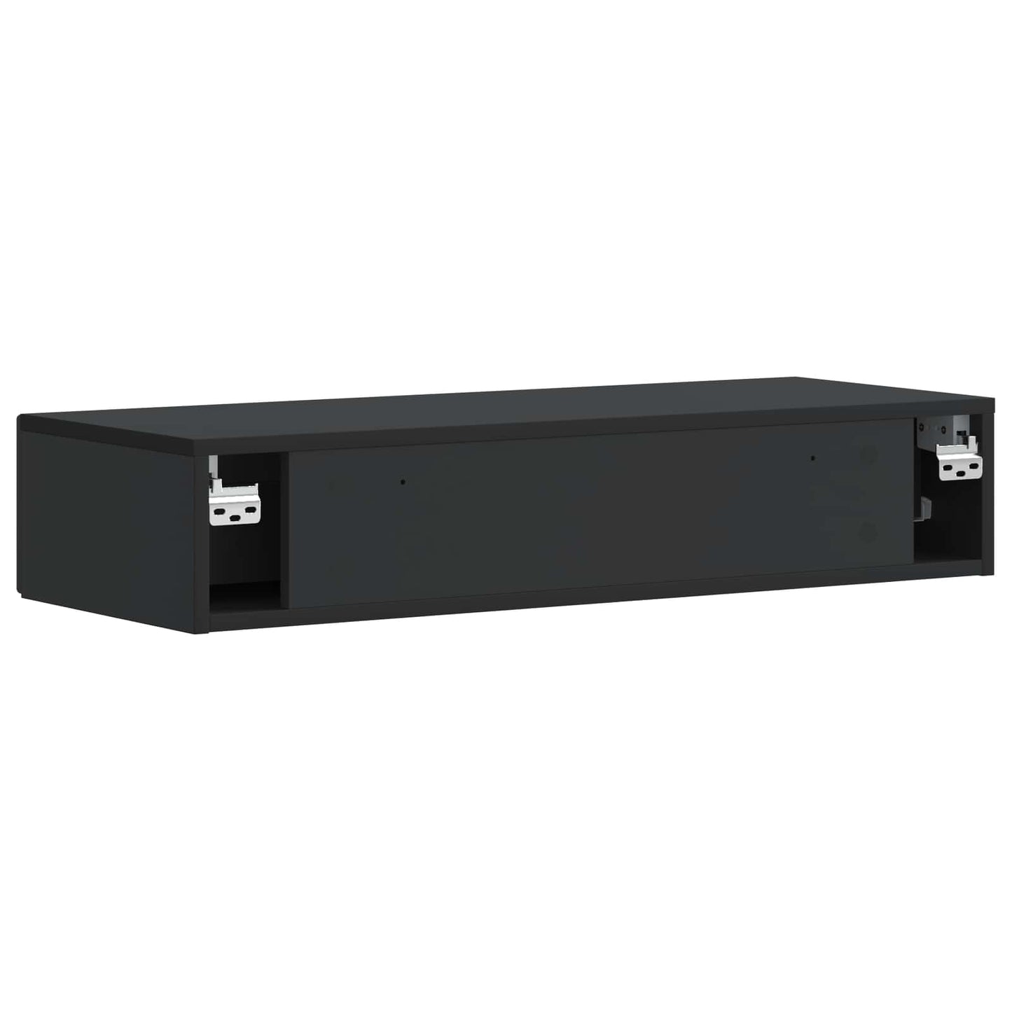 Wall-Mounted Side Table Wall-mounted Black 87.5 x 34.5 x 17 cm