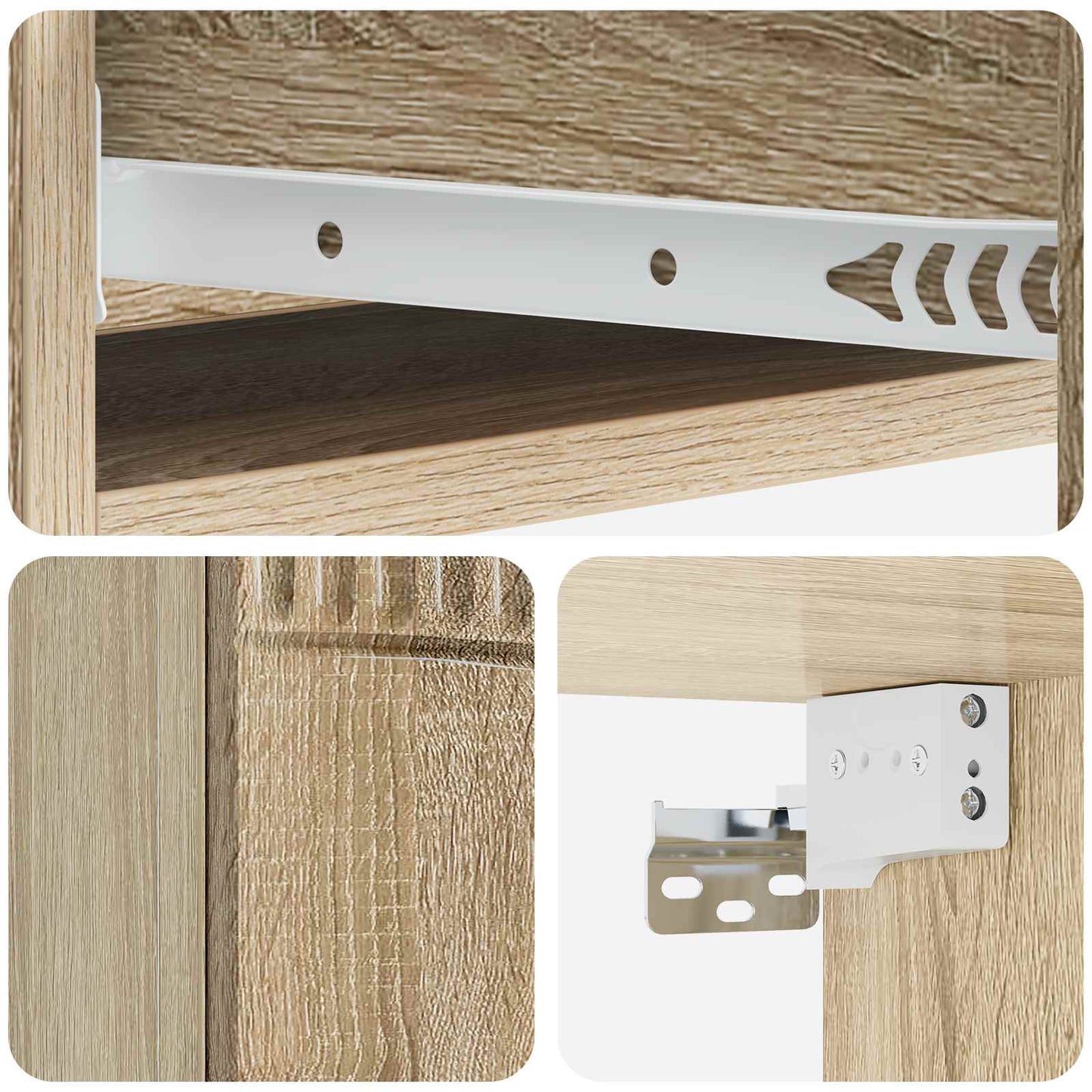 Wall-Mounted Side Table Sonoma Oak 87.5 x 34.5 x 17 cm
