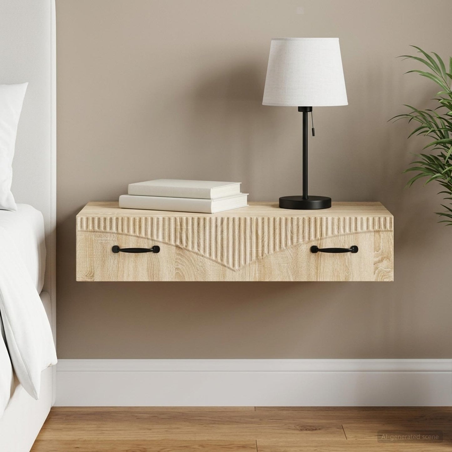 Wall-Mounted Side Table Sonoma Oak 87.5 x 34.5 x 17 cm