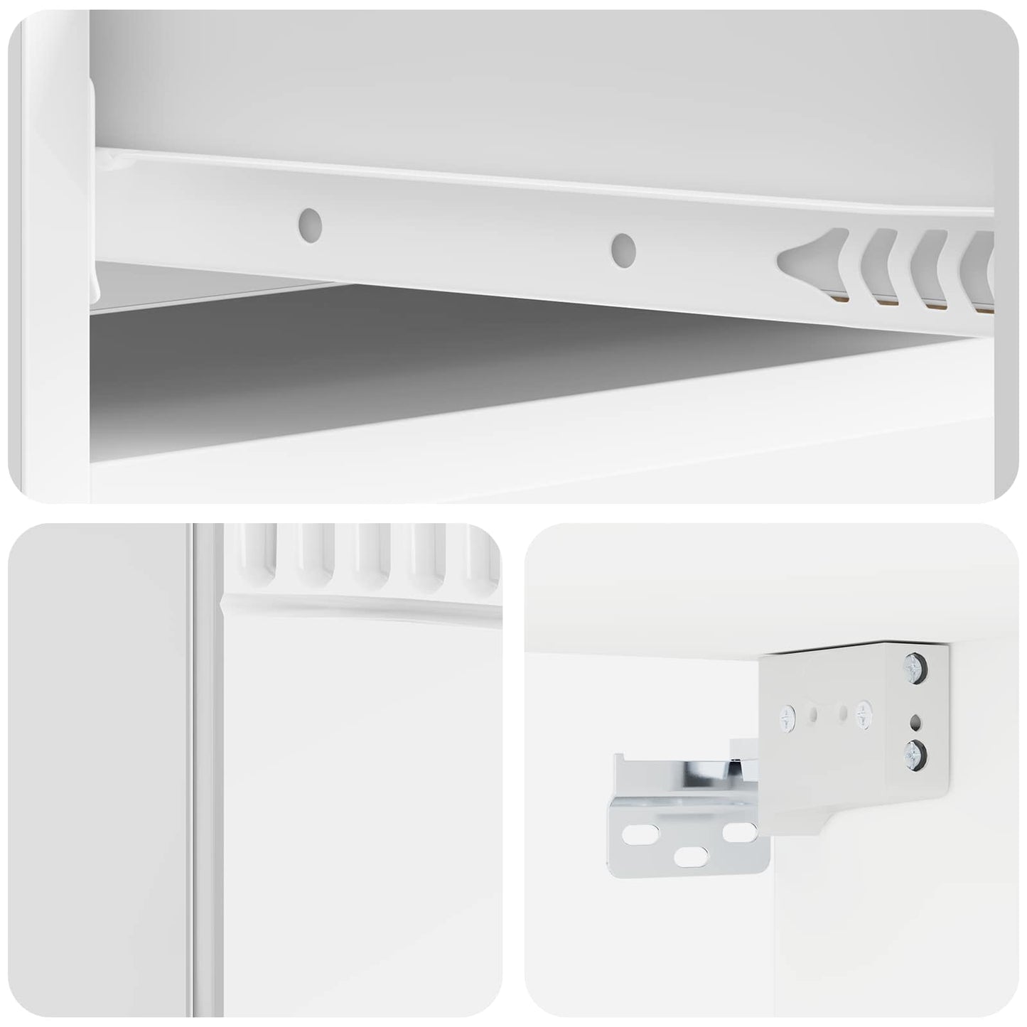 Wall-Mounted Side Table High Gloss White 87.5 x 34.5 x 17 cm