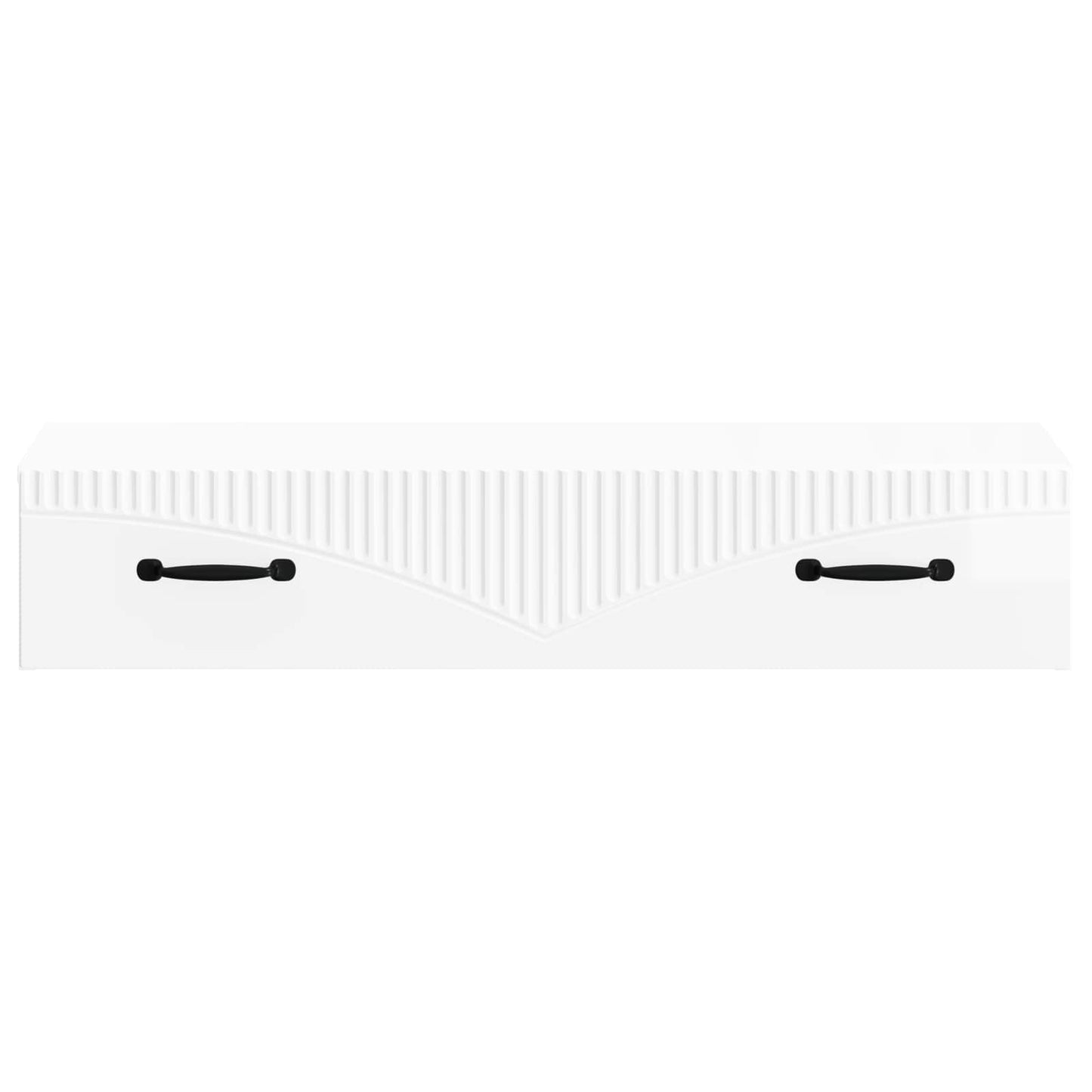 Wall-Mounted Side Table High Gloss White 87.5 x 34.5 x 17 cm
