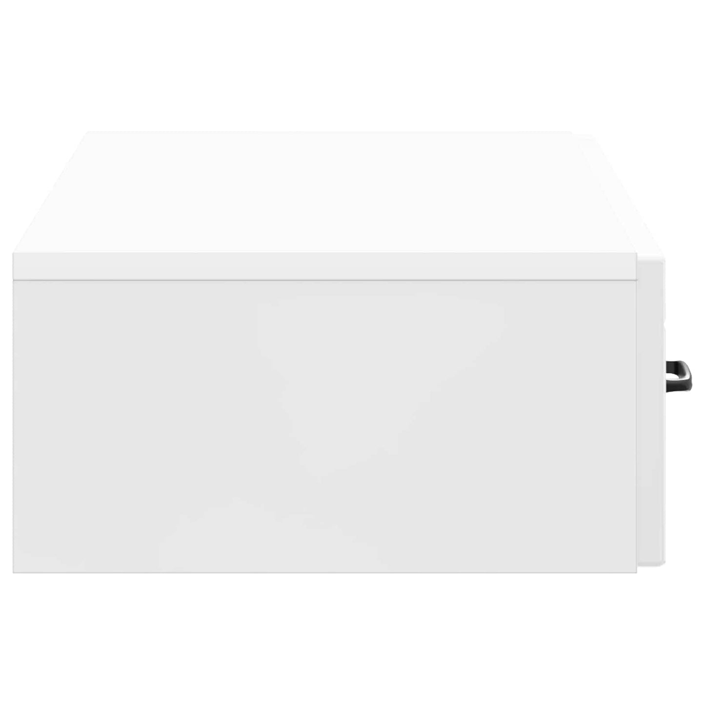 Wall-Mounted Side Table High Gloss White 87.5 x 34.5 x 17 cm