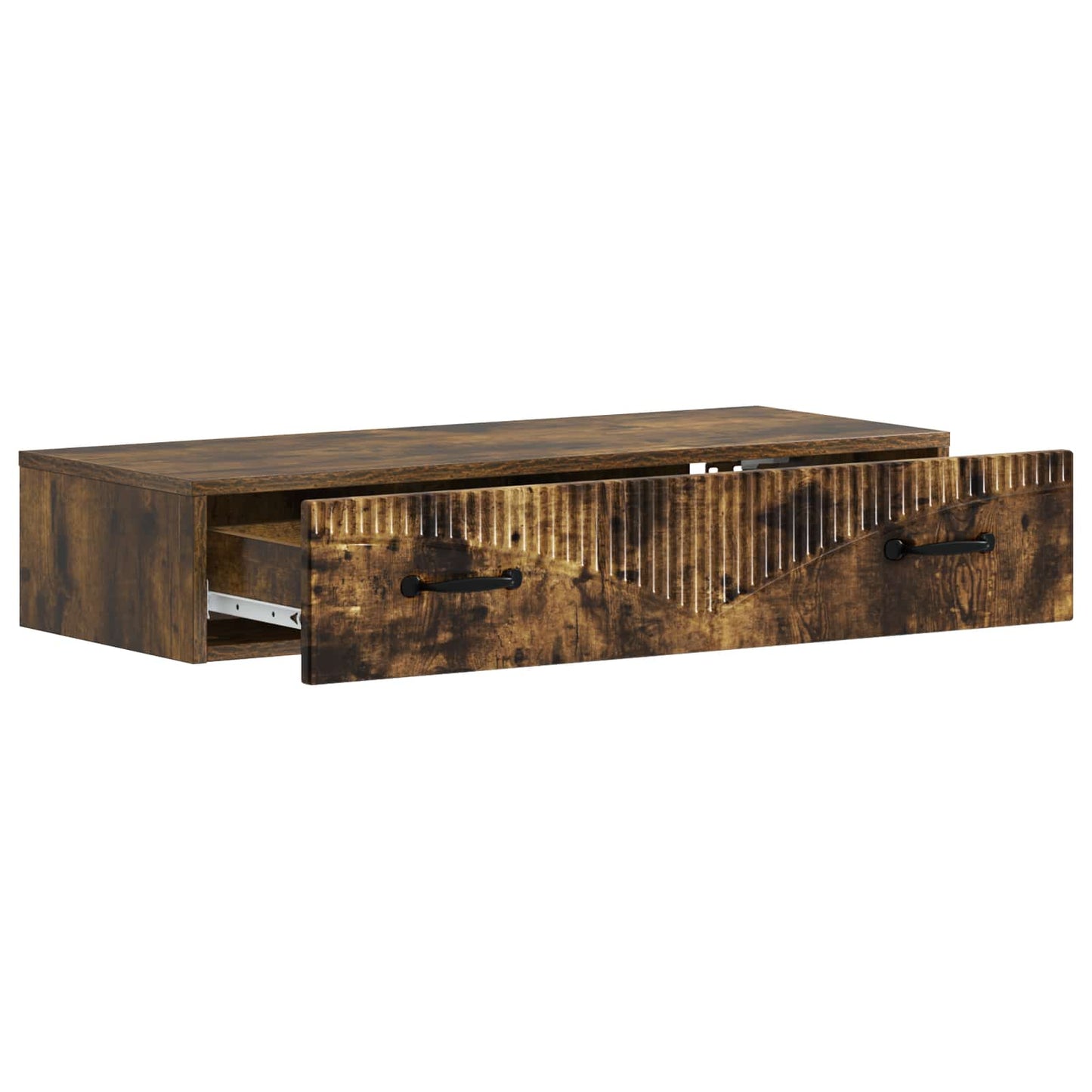 Wall-Mounted Side Table Smoked Oak 87.5 x 34.5 x 17 cm