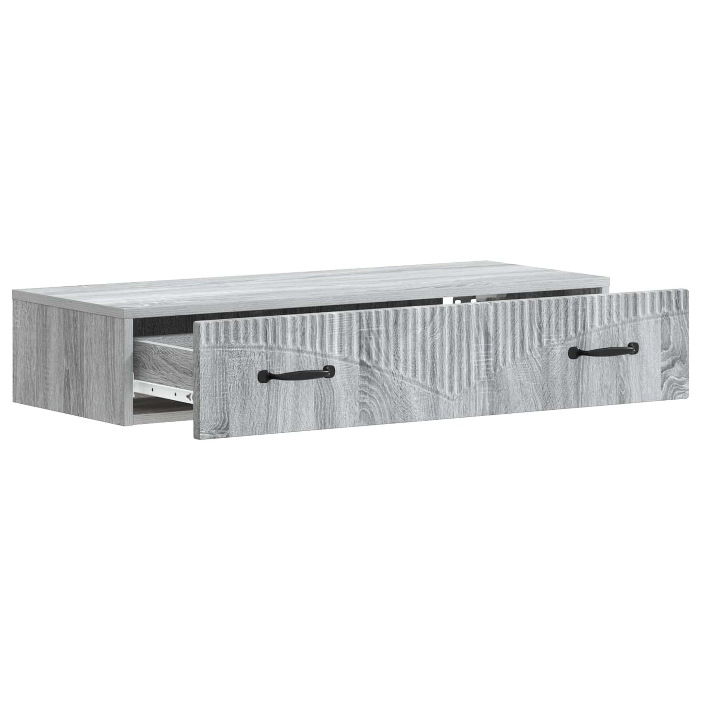 Wall-Mounted Side Table Grey Sonoma 87.5 x 34.5 x 17 cm