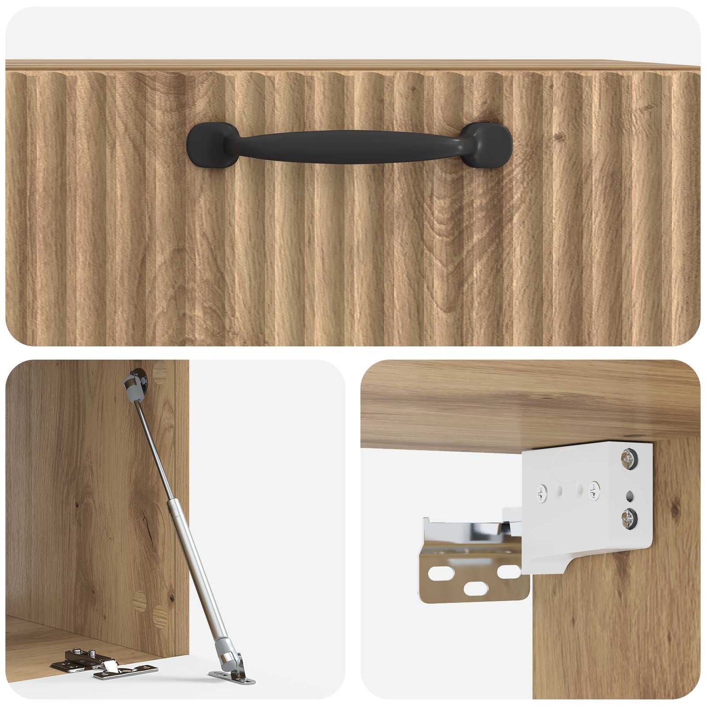 Wall-Mounted TV Cabinet 59.5 x 41 x 30 cm Artisan Oak