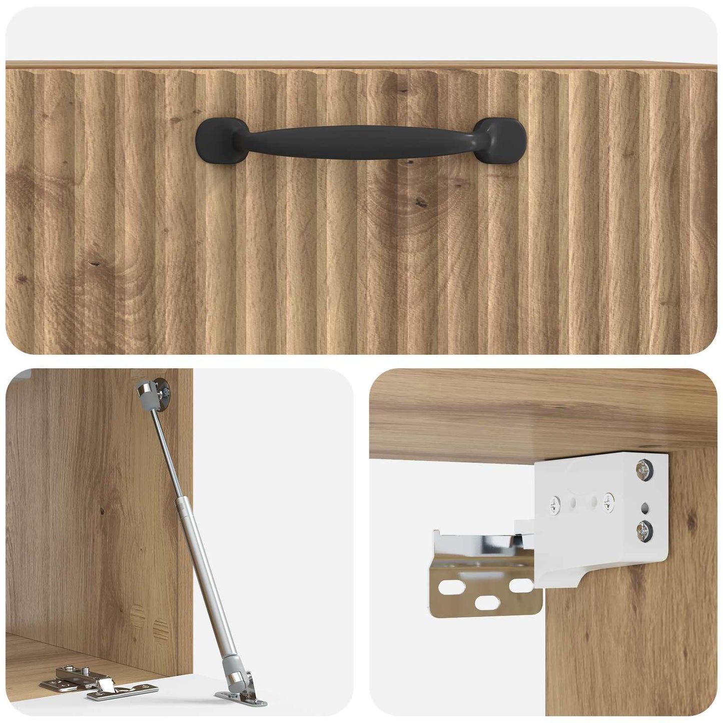 Wall-Mounted TV Cabinet 59.5 x 31 x 30 cm Artisan Oak