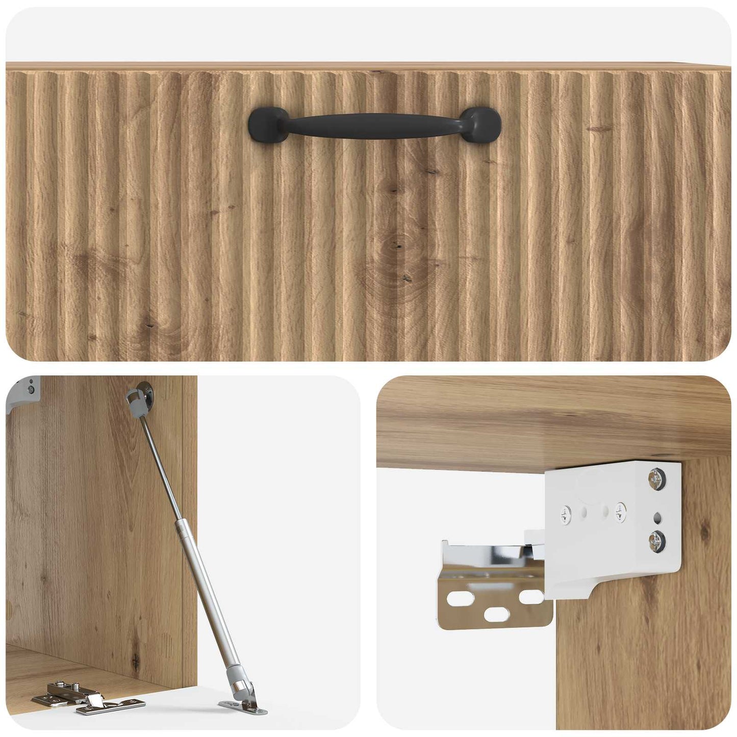 Wall-Mounted TV Cabinet 78.5 x 31 x 30 cm Artisan Oak