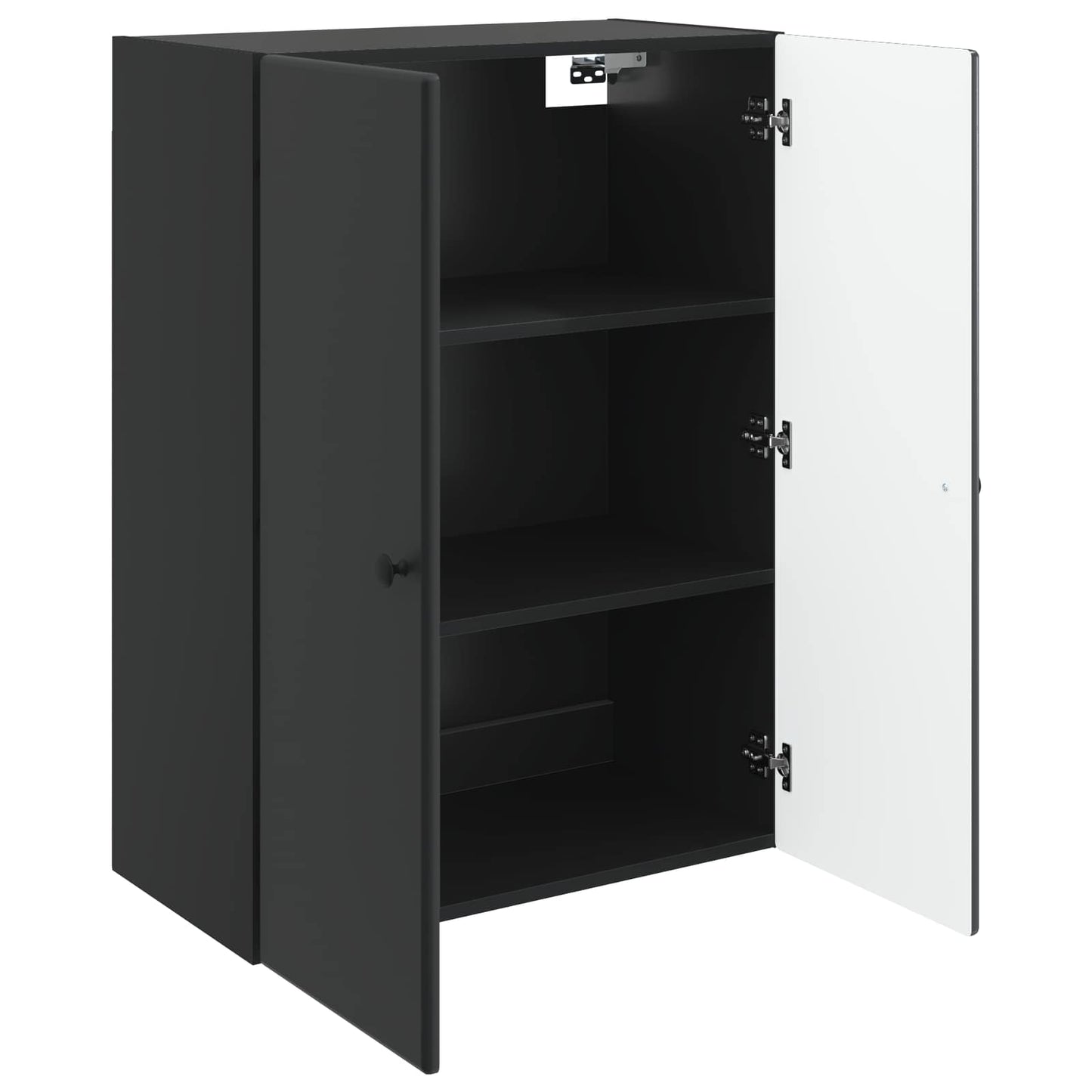 Wall-Mounted Cabinet Black 66 x 34.5 x 90 cm Engineered Wood