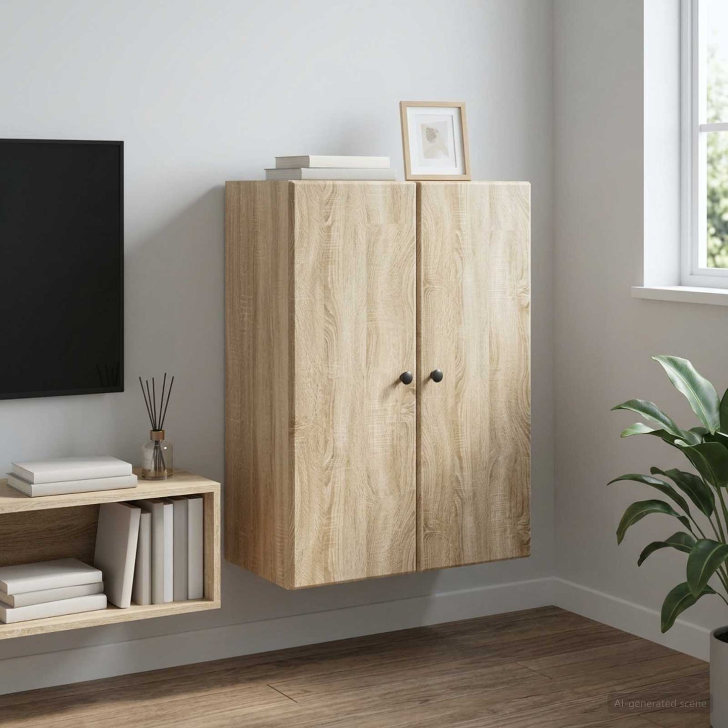 Wall-Mounted Cabinet Sonoma Oak 66 x 34.5 x 90 cm