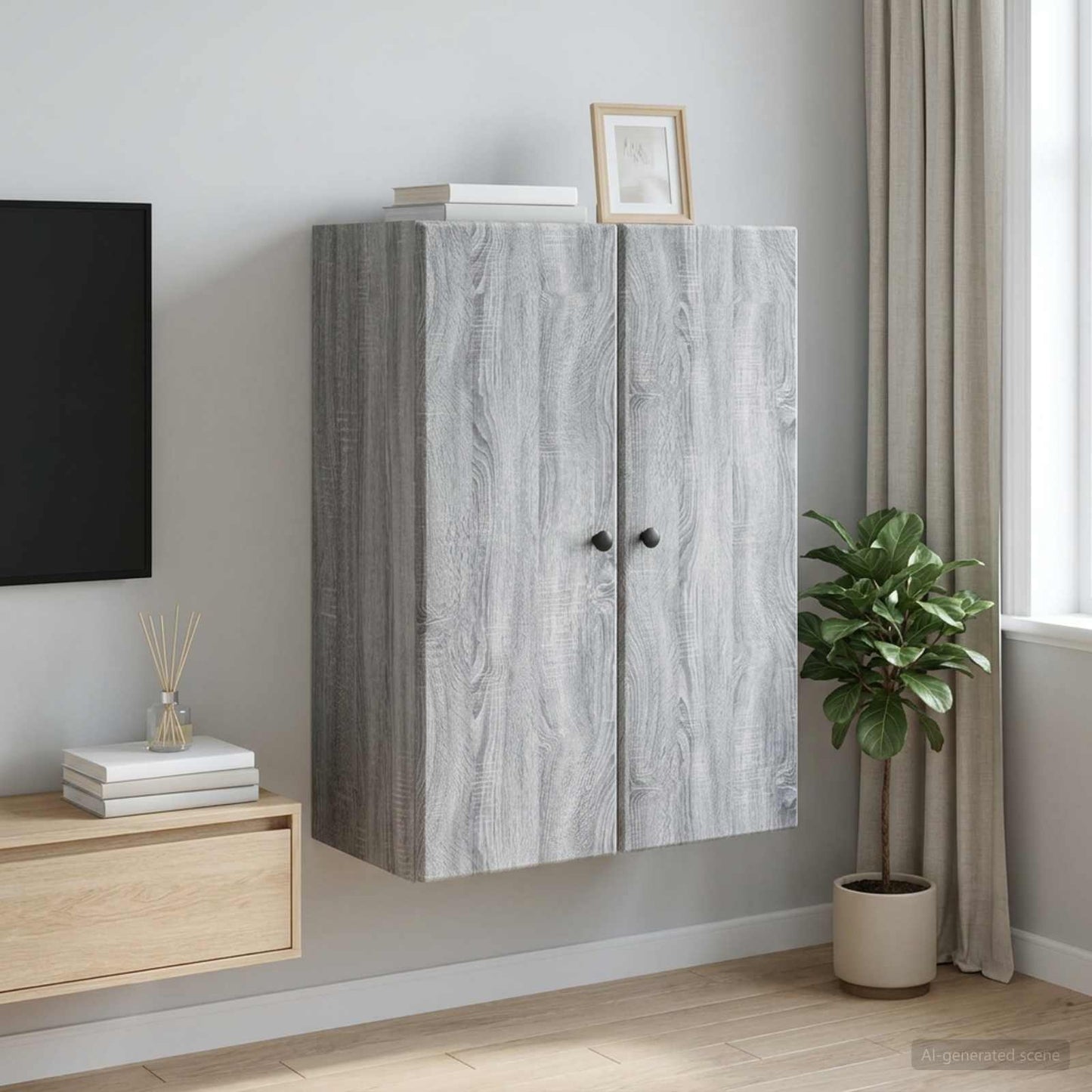Wall-Mounted Cabinet 66 x 34.5 x 90 cm Engineered Wood