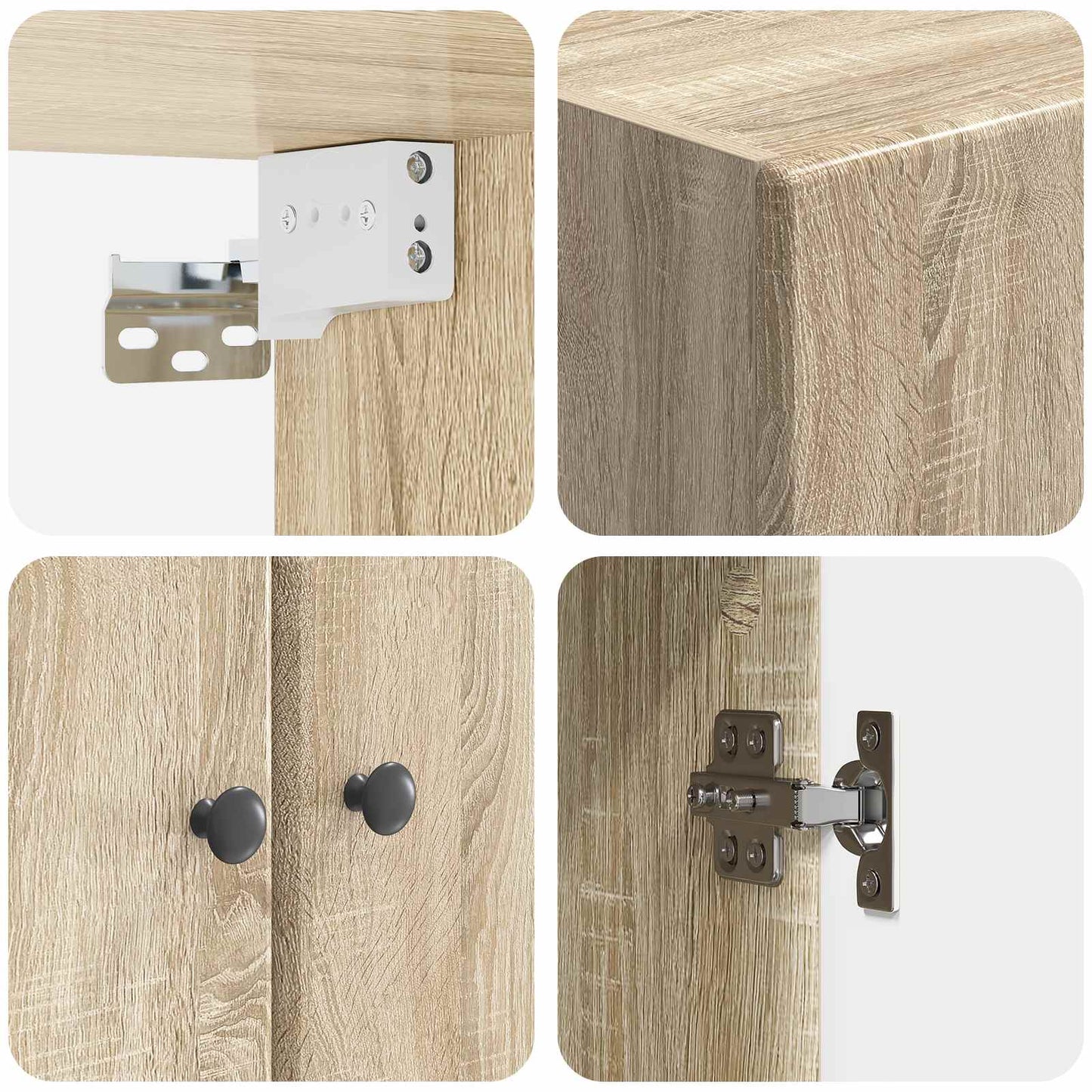 Wall-Mounted Cabinet Sonoma Oak 59 x 31 x 60 cm Engineered Wood