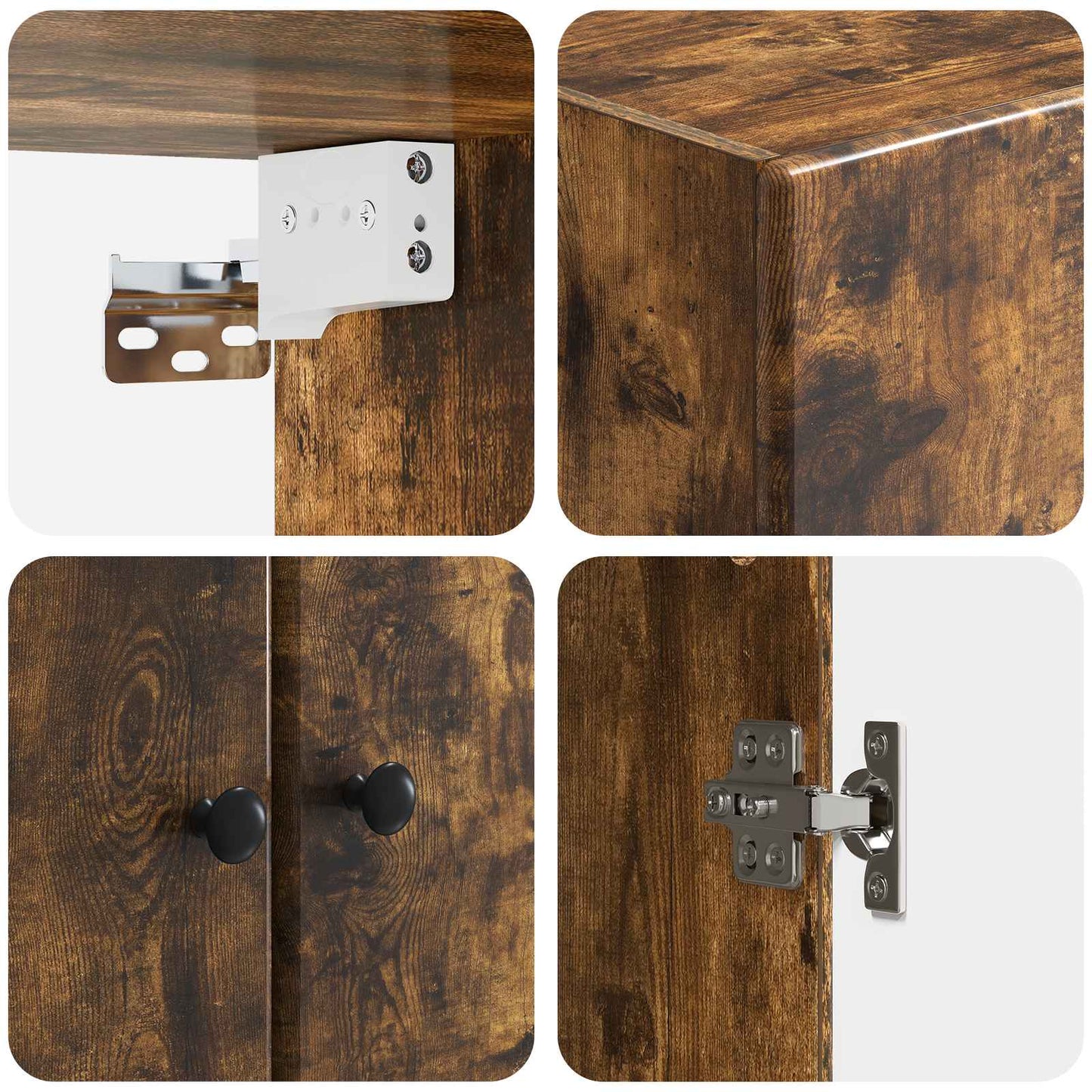 Wall-Mounted Cabinet Smoked Oak 59 x 31 x 60 cm Engineered Wood