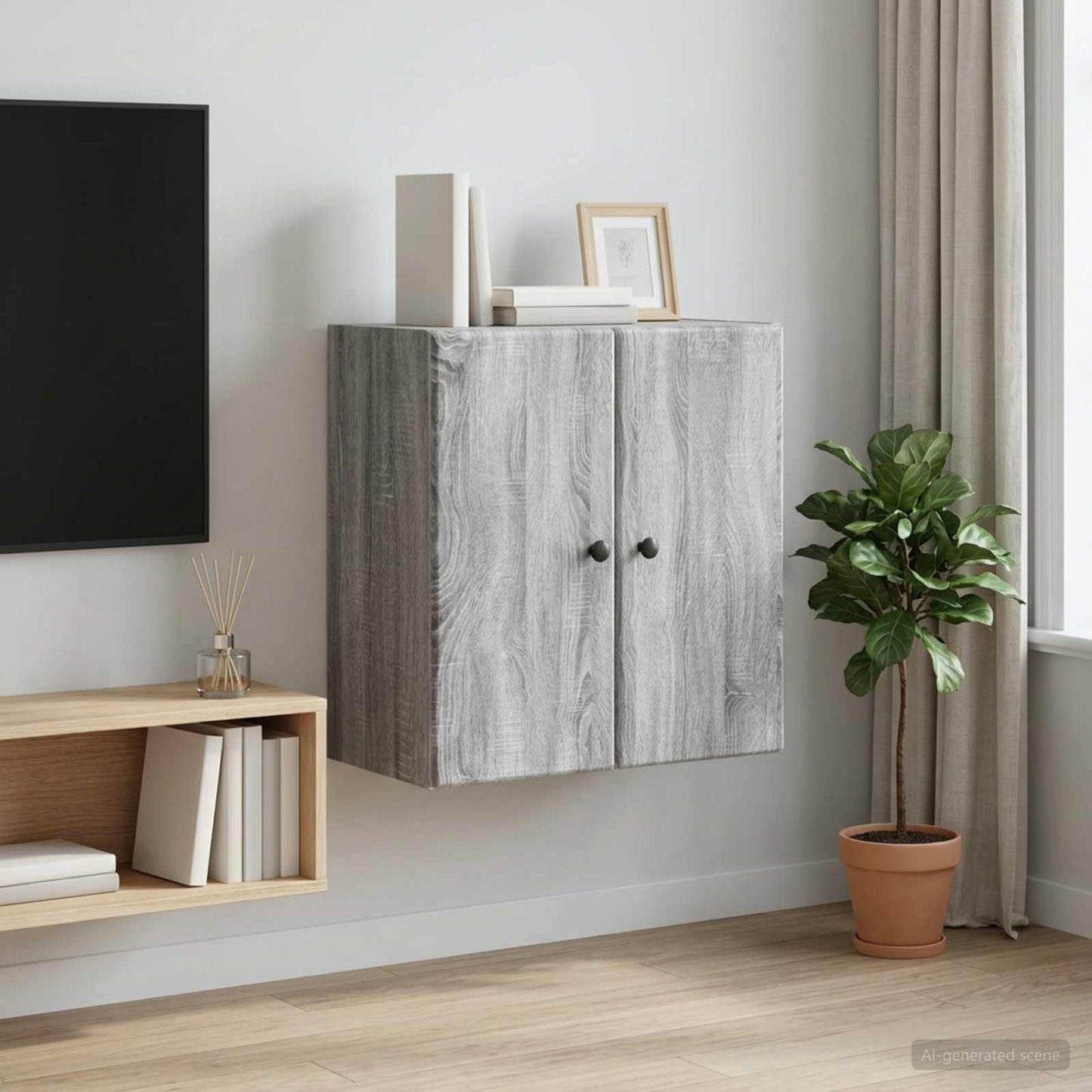 Wall-Mounted Cabinet 59 x 31 x 60 cm Engineered Wood