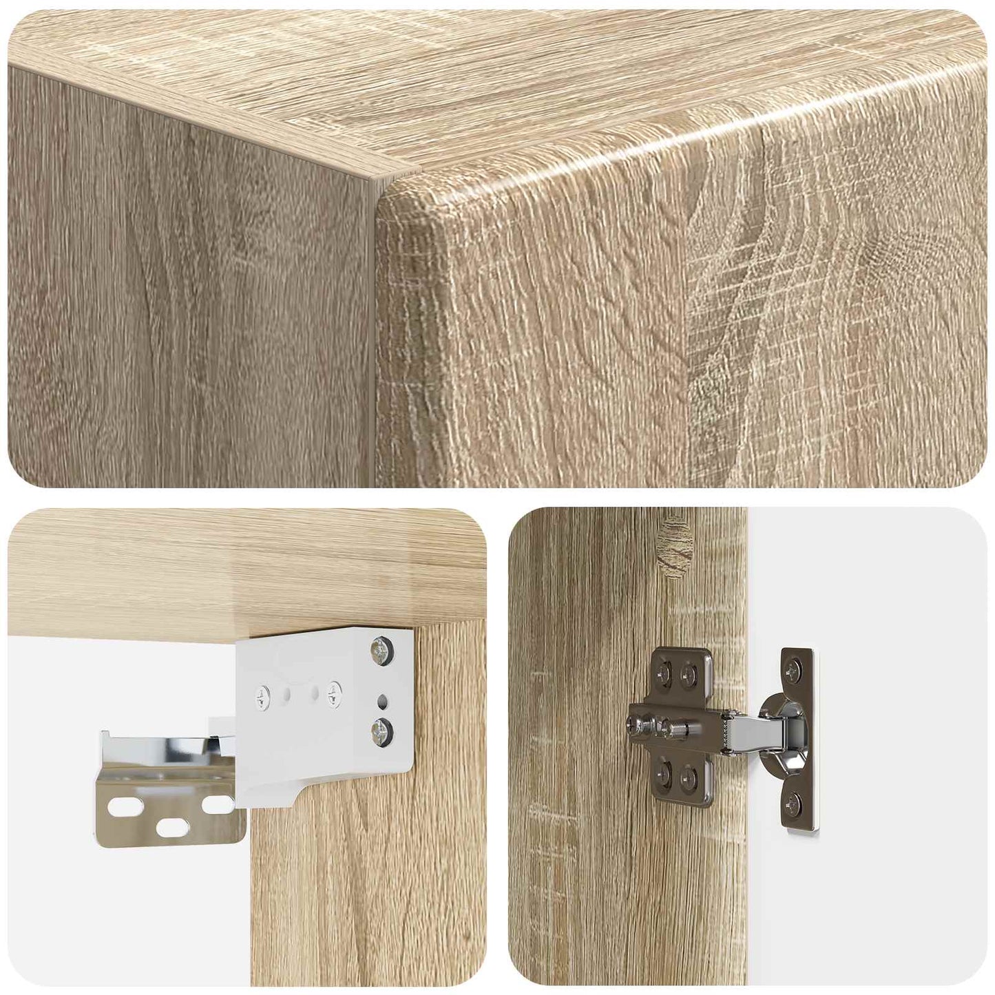 Wall-Mounted Cabinet Sonoma Oak 33 x 34.5 x 90 cm