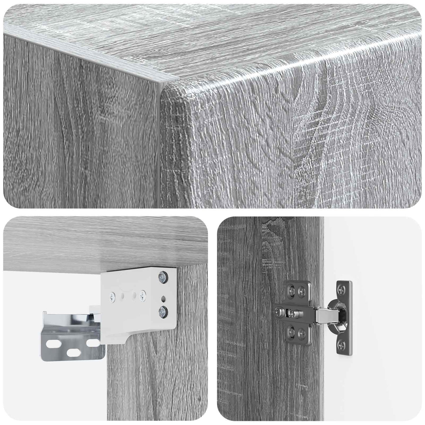 Wall-Mounted Cabinet 33 x 34.5 x 90 cm Engineered Wood