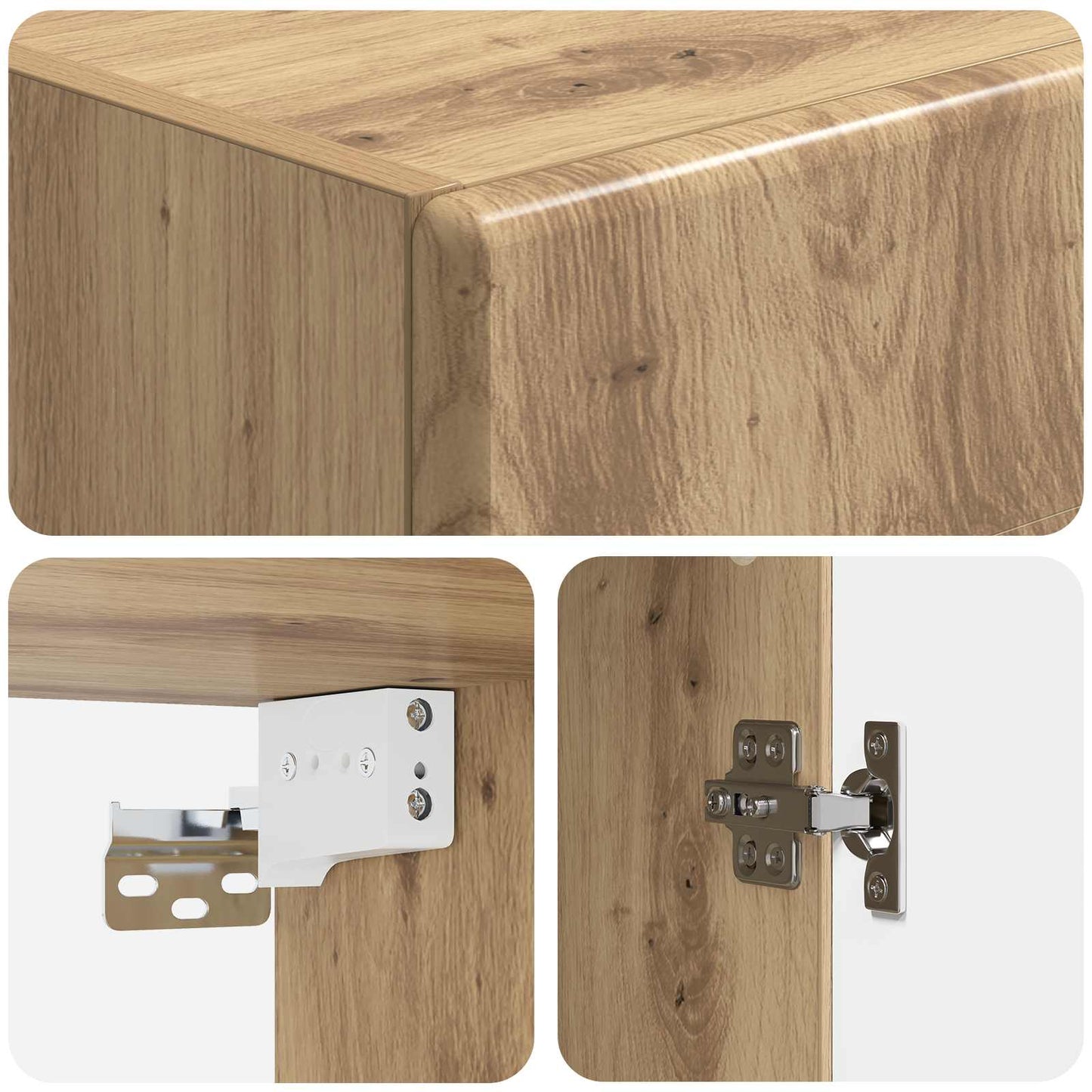 Wall-Mounted Cabinet 33 x 34.5 x 90 cm Engineered Wood