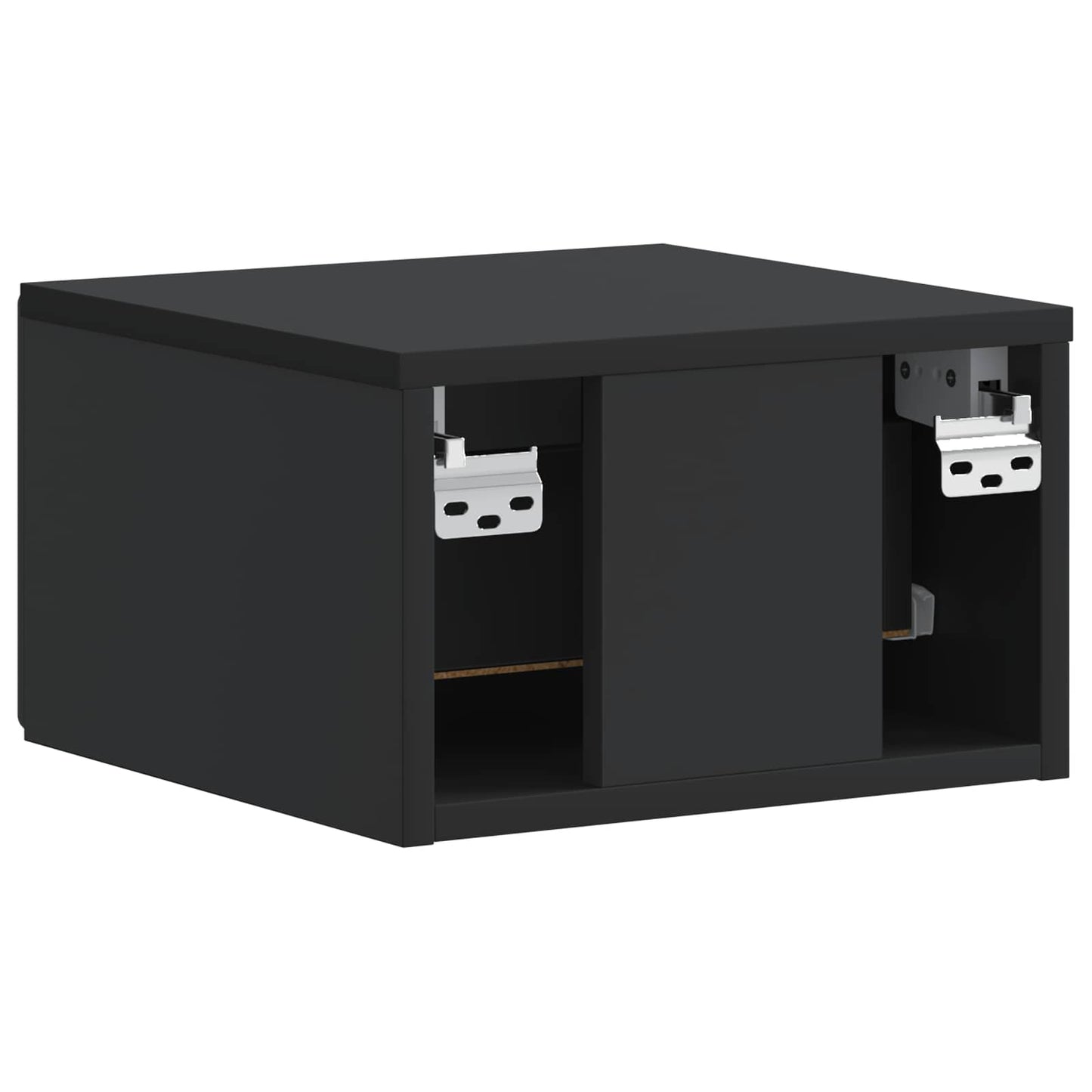 Wall-Mounted Bedside Cabinet 2 pcs Black 34.5 x 33 x 20 cm