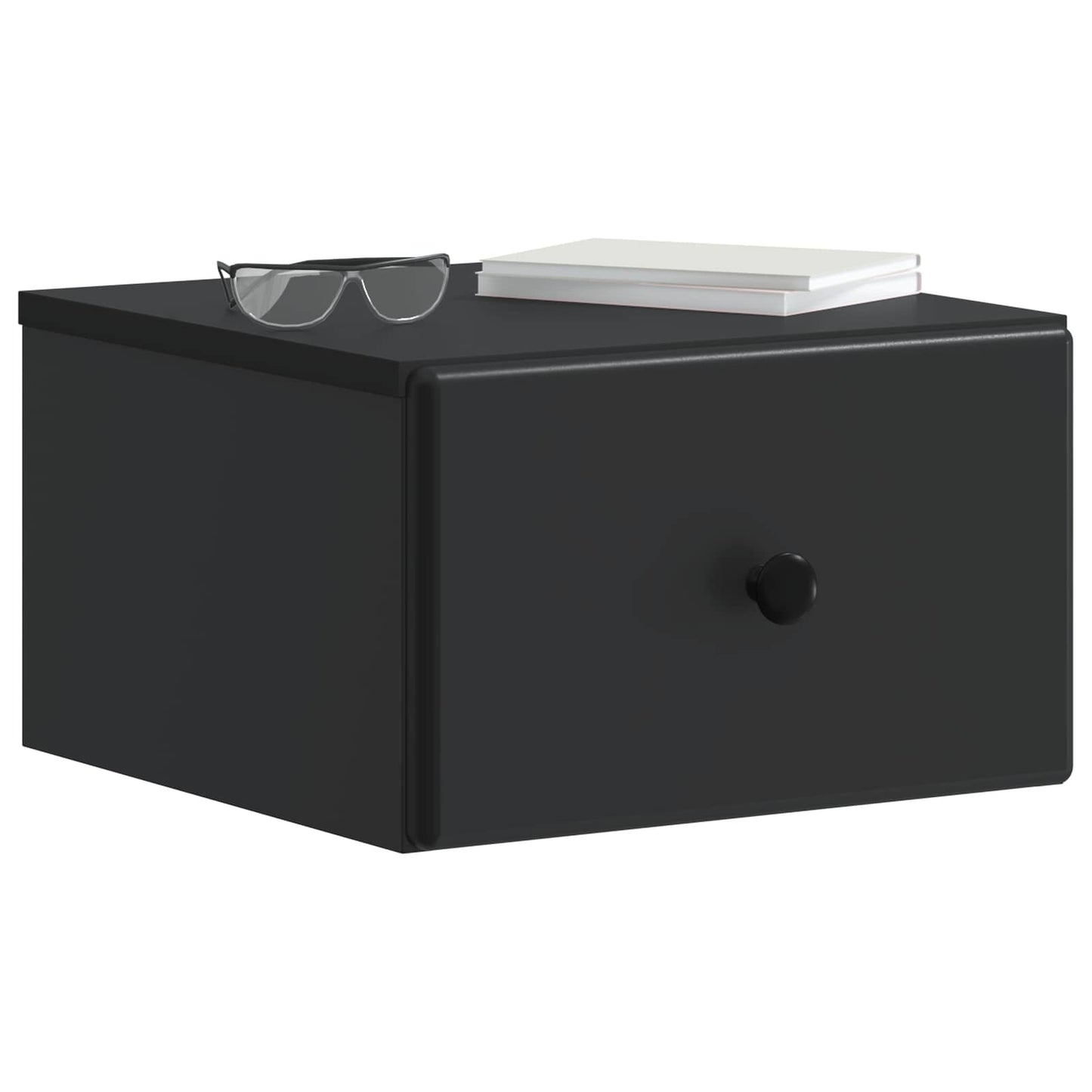 Wall-Mounted Bedside Cabinet 2 pcs Black 34.5 x 33 x 20 cm