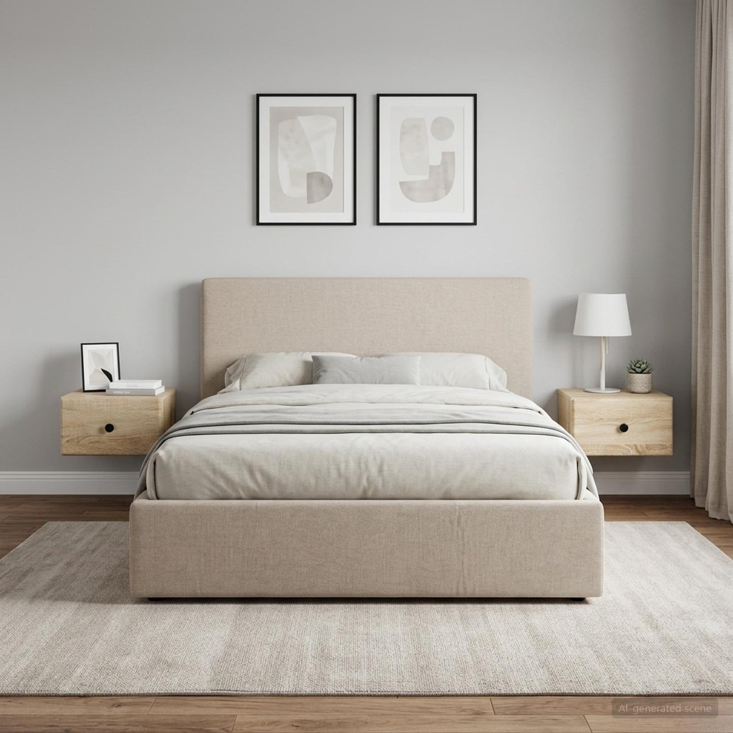 Wall-Mounted Bedside Cabinet 2 pcs Sonoma Oak 34.5 x 33 x 20 cm