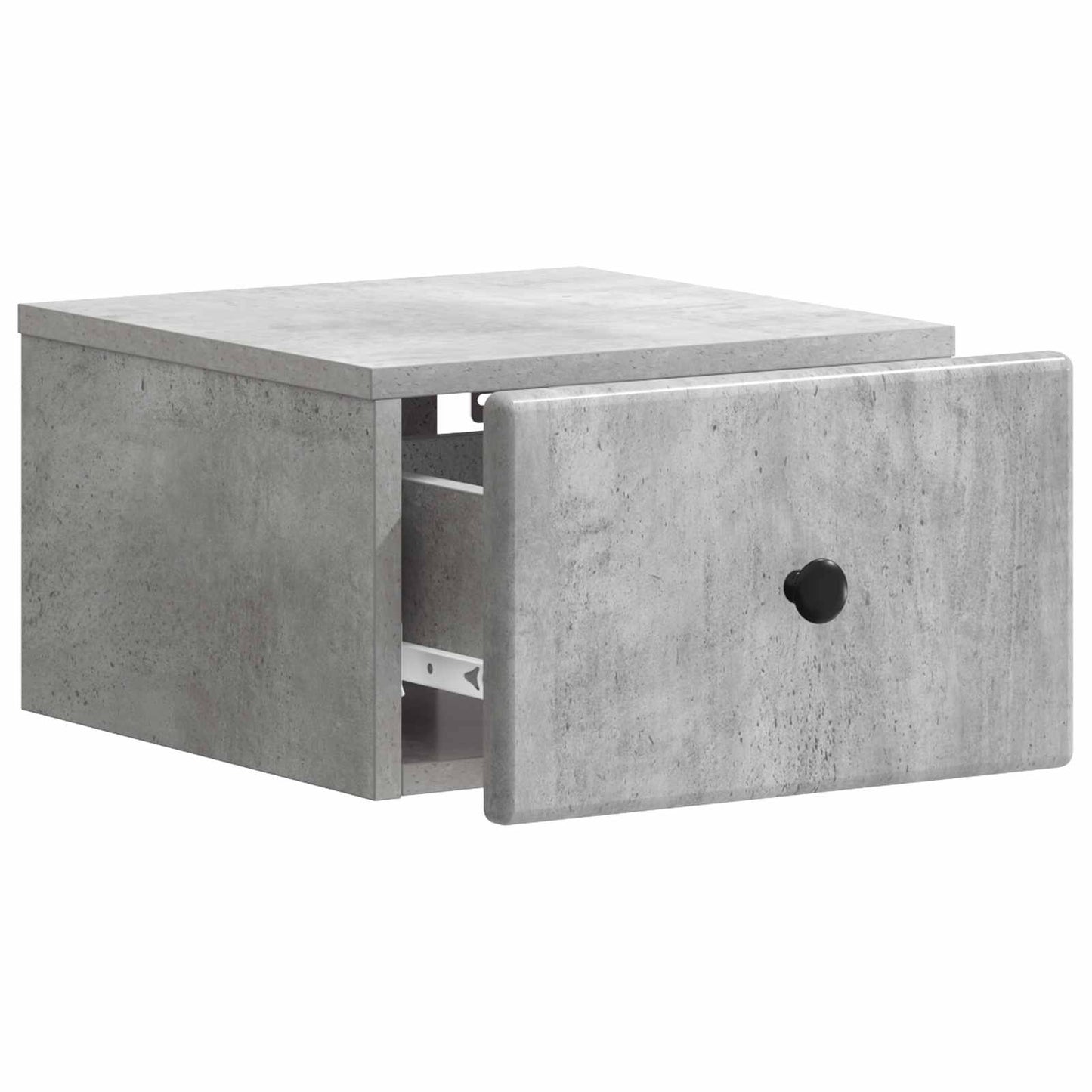 Wall-Mounted Bedside Cabinet 2 pcs Concrete Grey