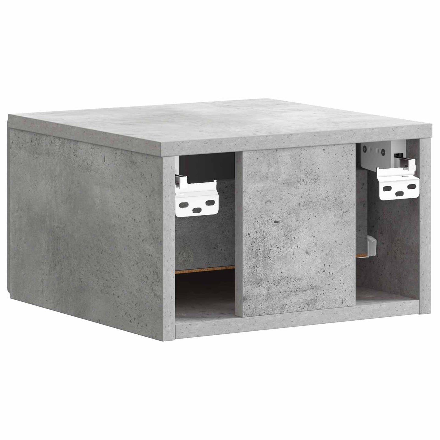 Wall-Mounted Bedside Cabinet 2 pcs Concrete Grey