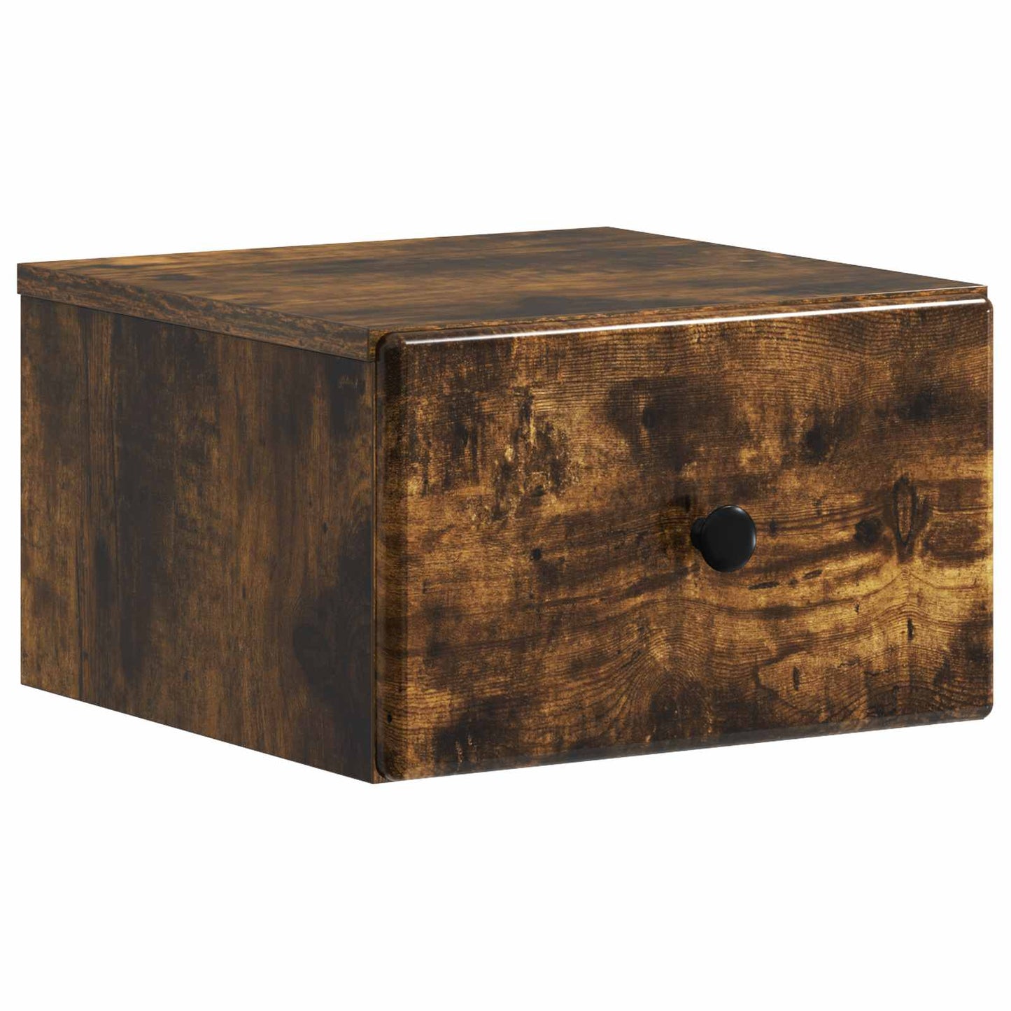 Wall-Mounted Bedside Cabinet Smoked Oak 34.5 x 33 x 20 cm