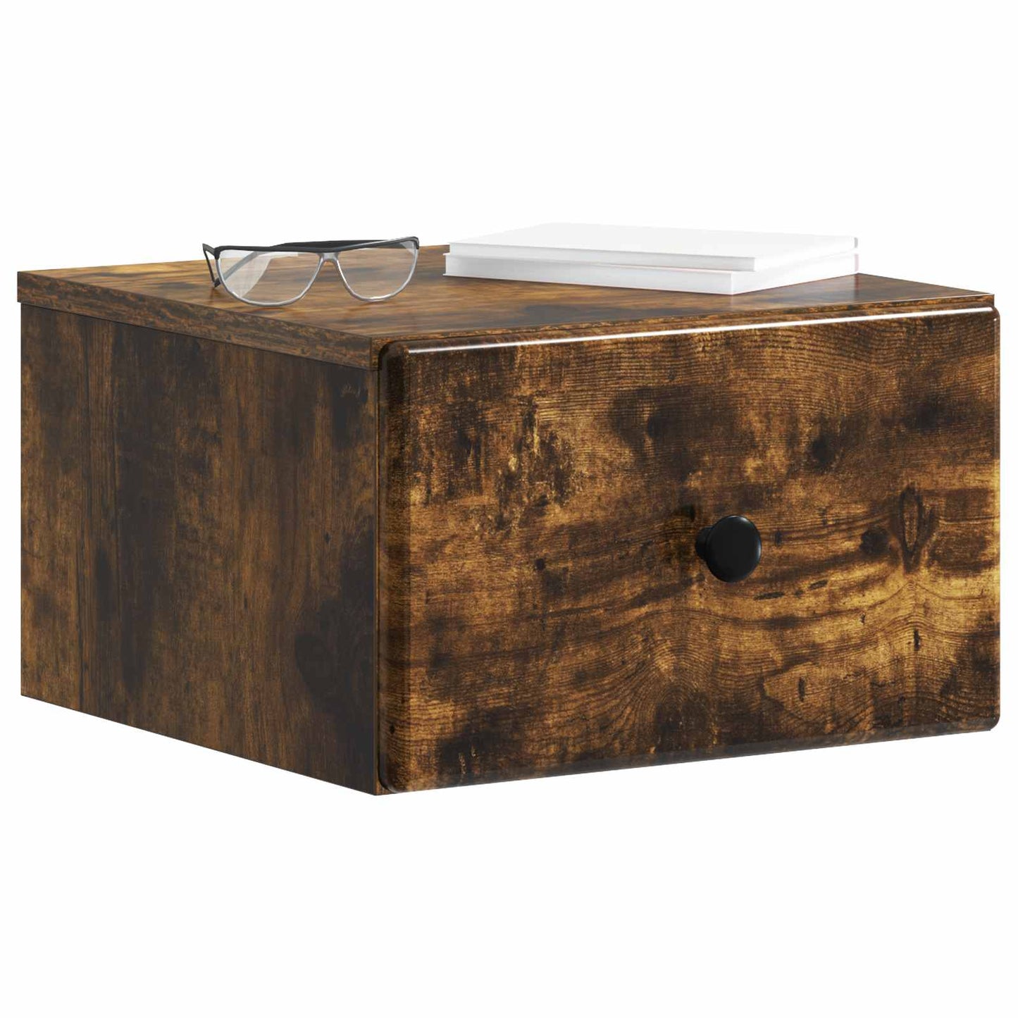 Wall-Mounted Bedside Cabinet 2 pcs Smoked Oak 34.5 x 33 x 20 cm