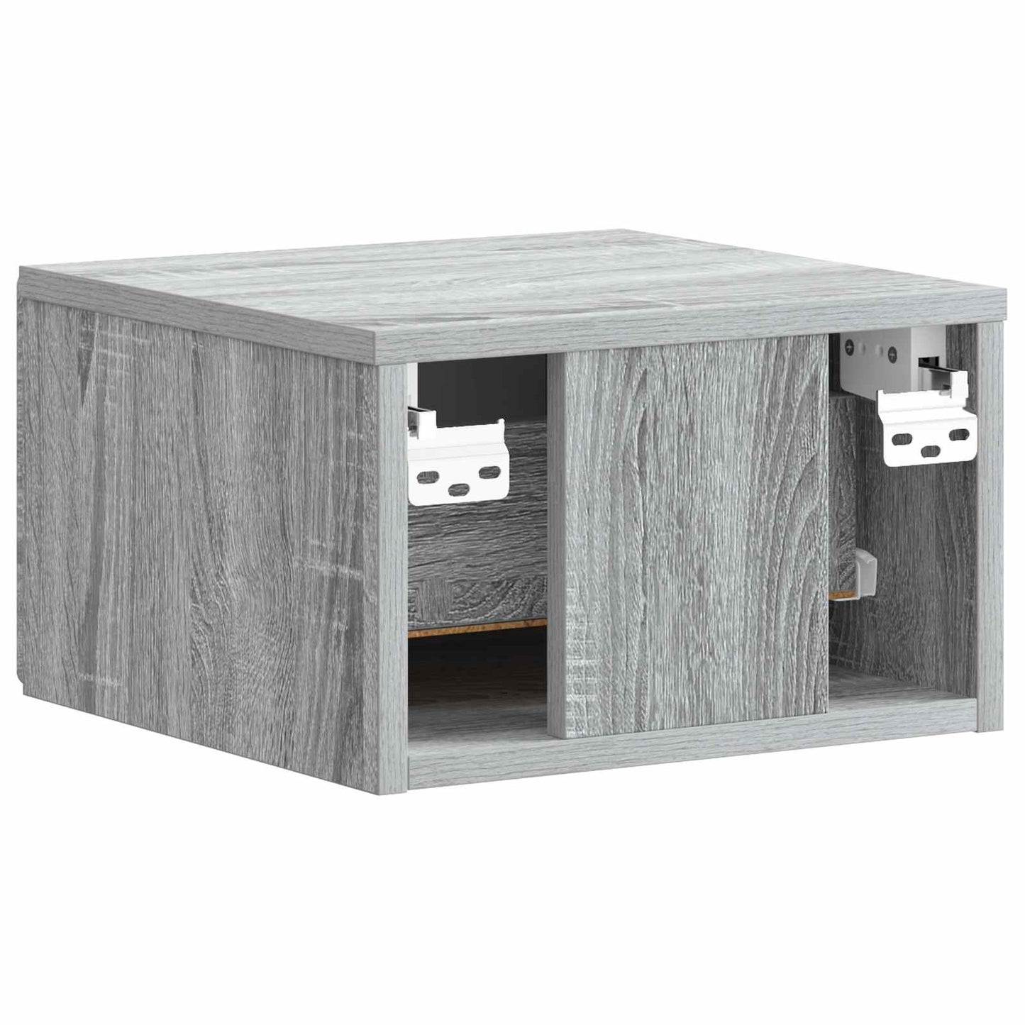 Wall-Mounted Bedside Cabinet Grey Sonoma 34.5 x 33 x 20 cm