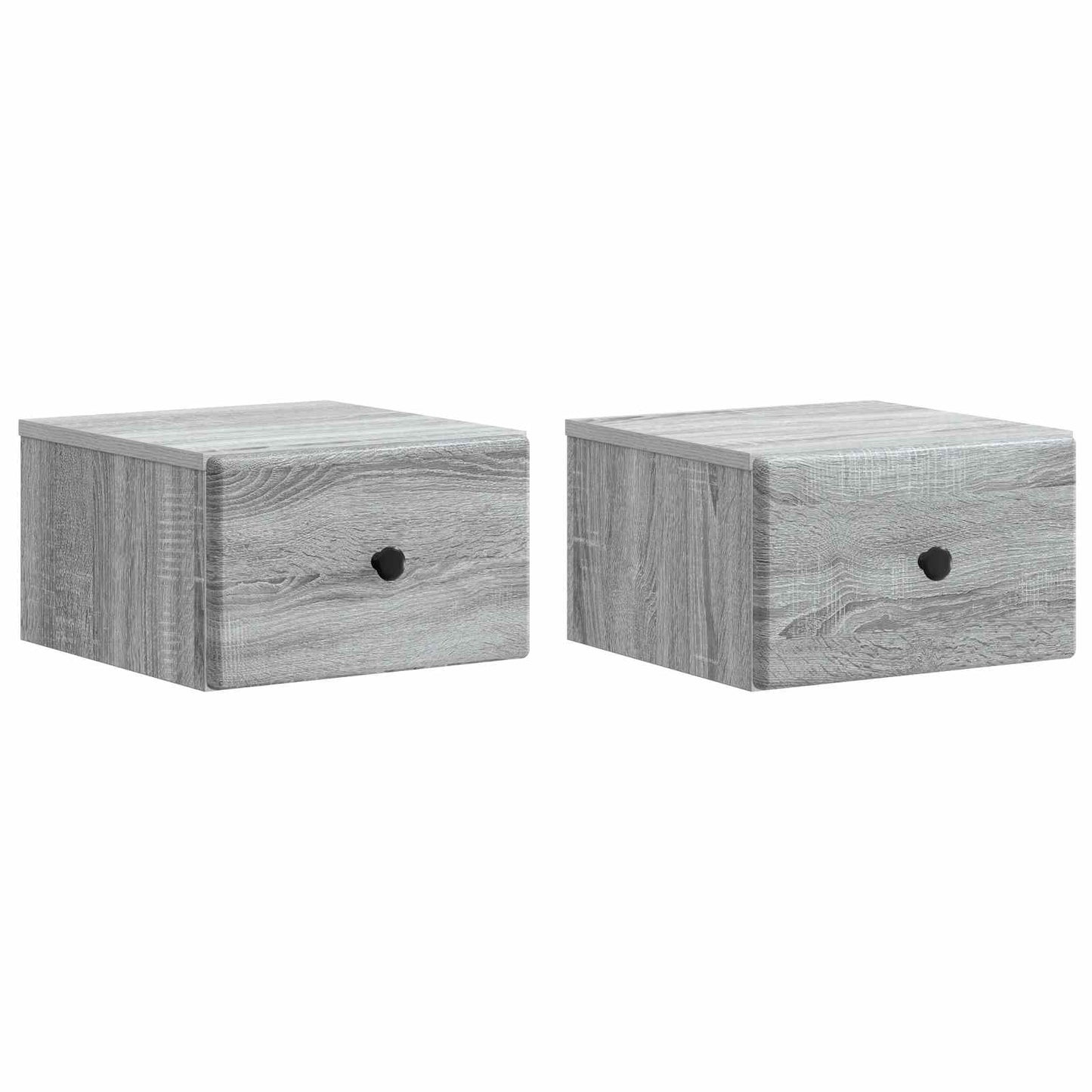 Wall-Mounted Bedside Cabinet 2 pcs Grey Sonoma Engineered Wood