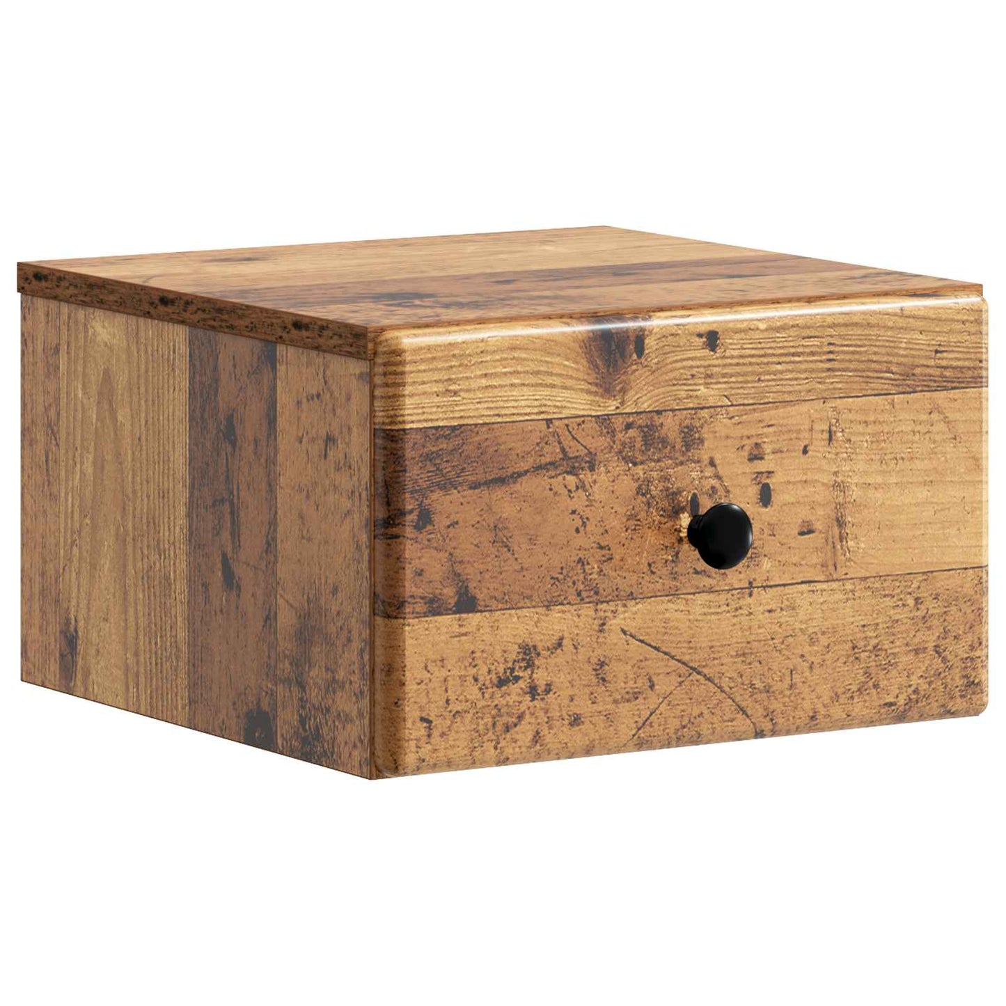 Wall-Mounted Bedside Cabinet Old Wood 34.5 x 33 x 20 cm