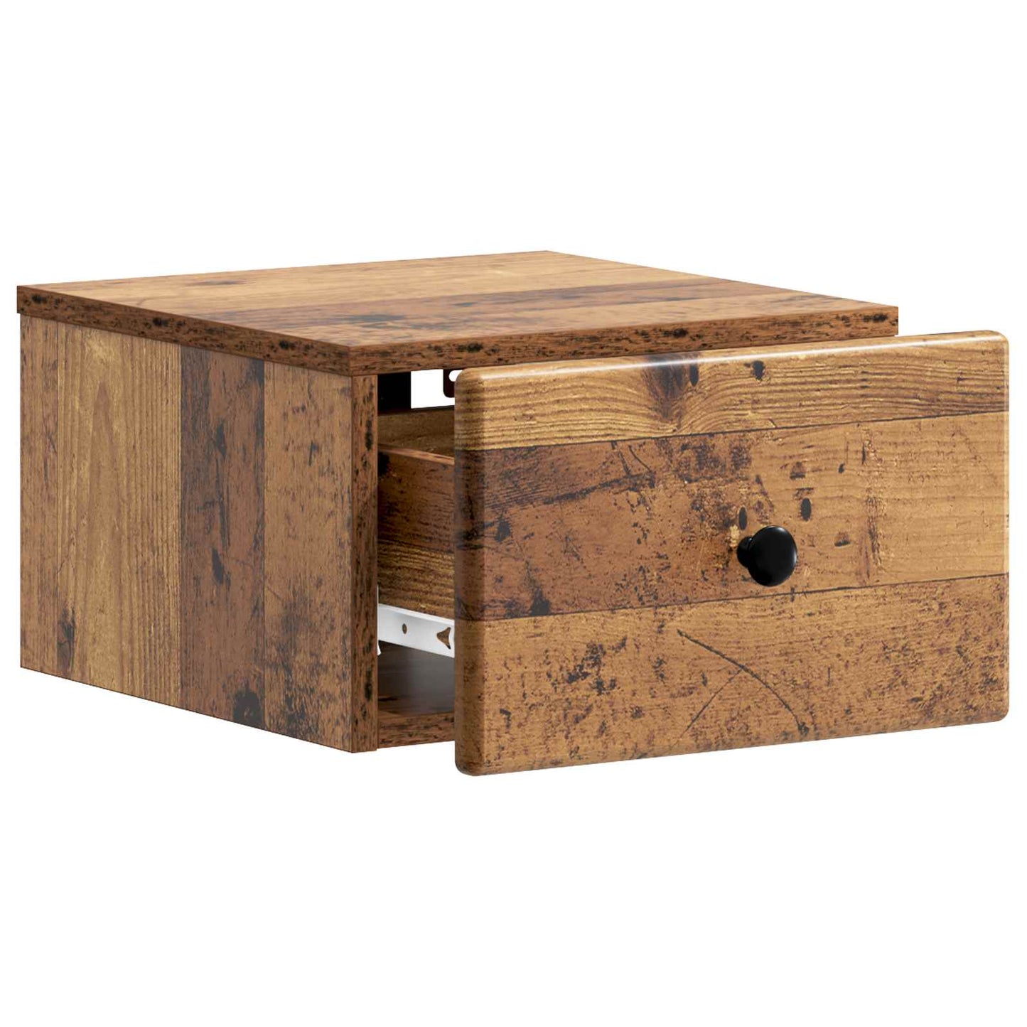Wall-Mounted Bedside Cabinet Old Wood 34.5 x 33 x 20 cm