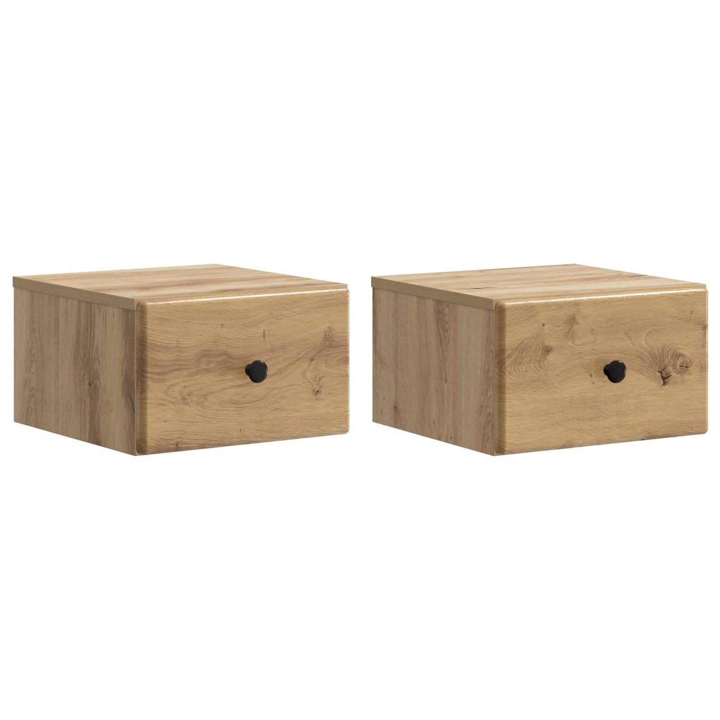 Wall-Mounted Bedside Cabinet 2 pcs Artisan Oak Engineered Wood