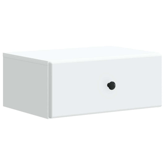 Wall-Mounted Bedside Cabinet White 49 x 34.5 x 20 cm