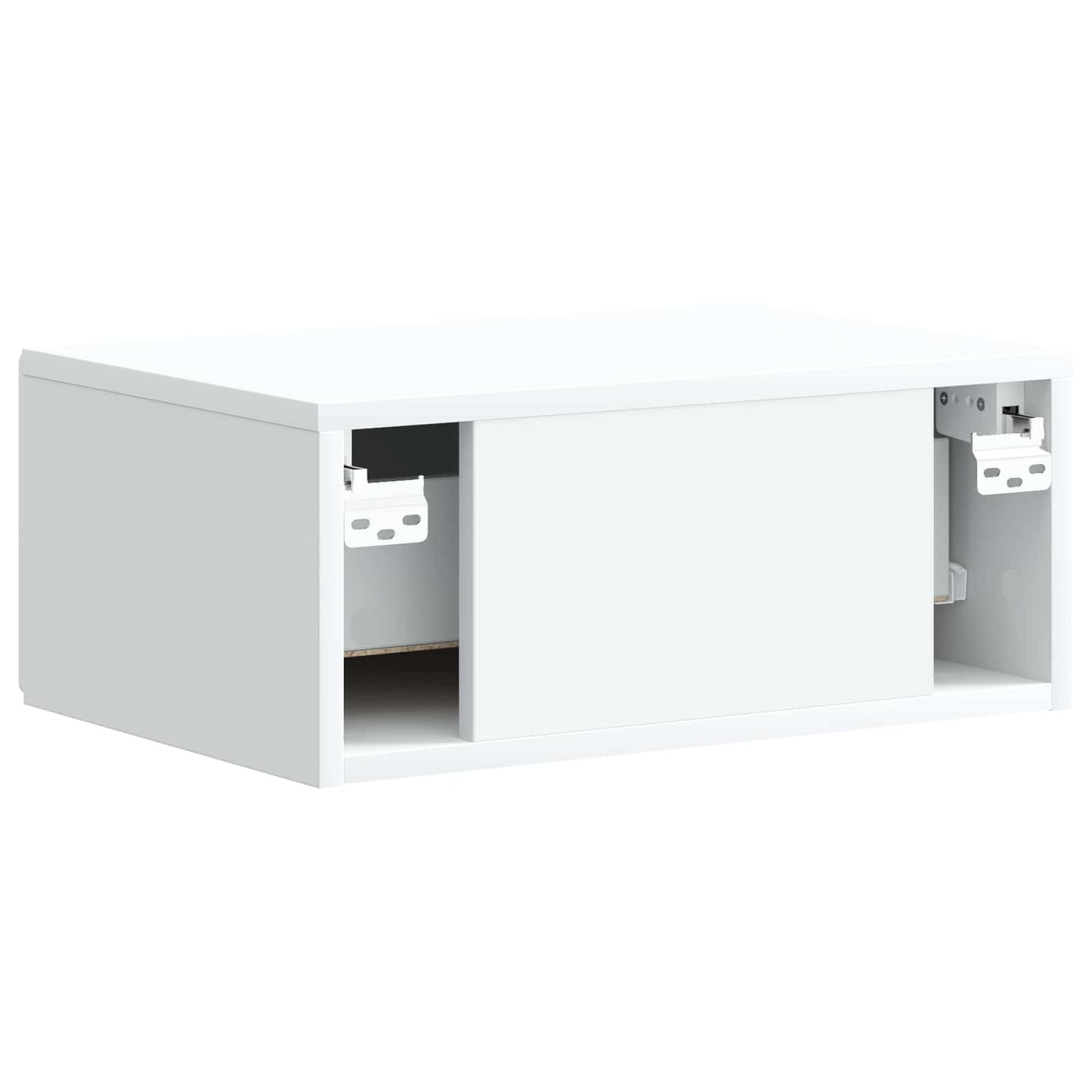 Wall-Mounted Bedside Cabinet White 49 x 34.5 x 20 cm