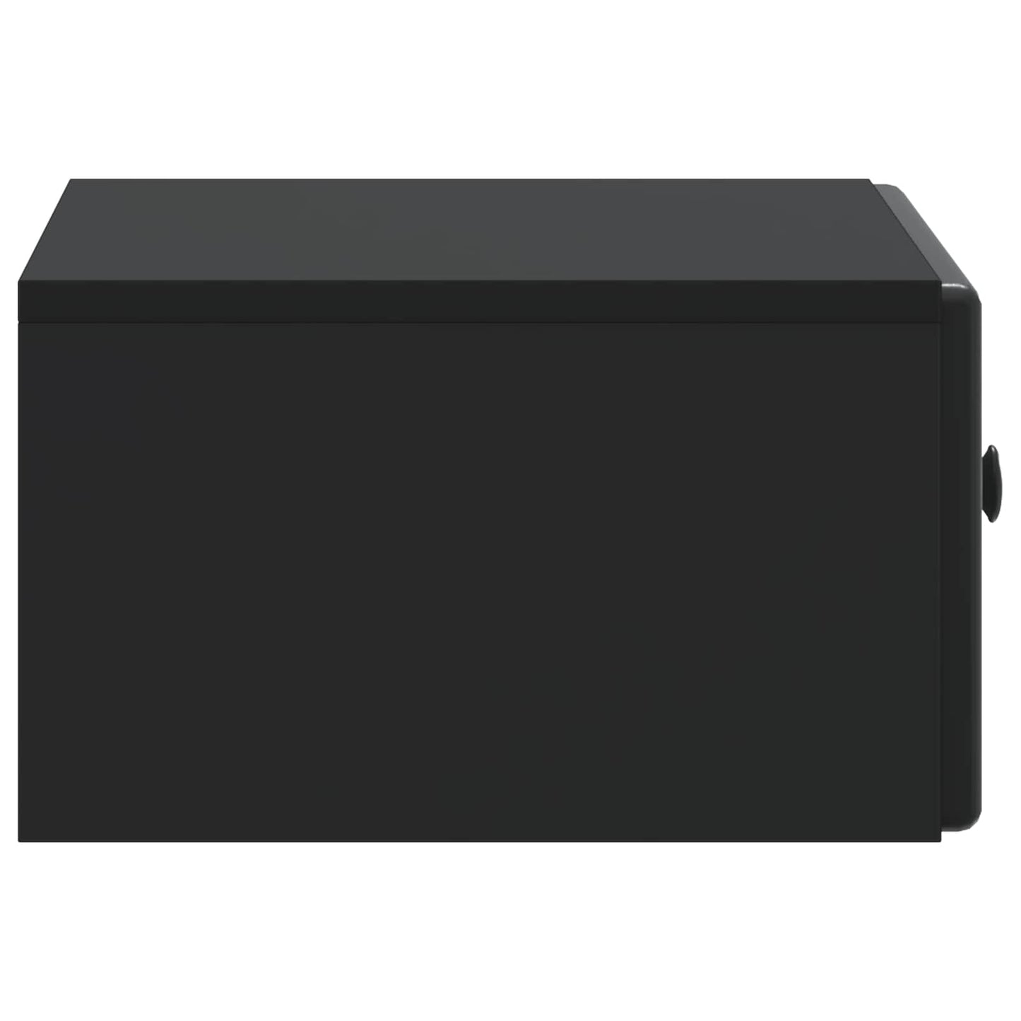 Wall-Mounted Bedside Cabinet Black 49 x 34.5 x 20 cm